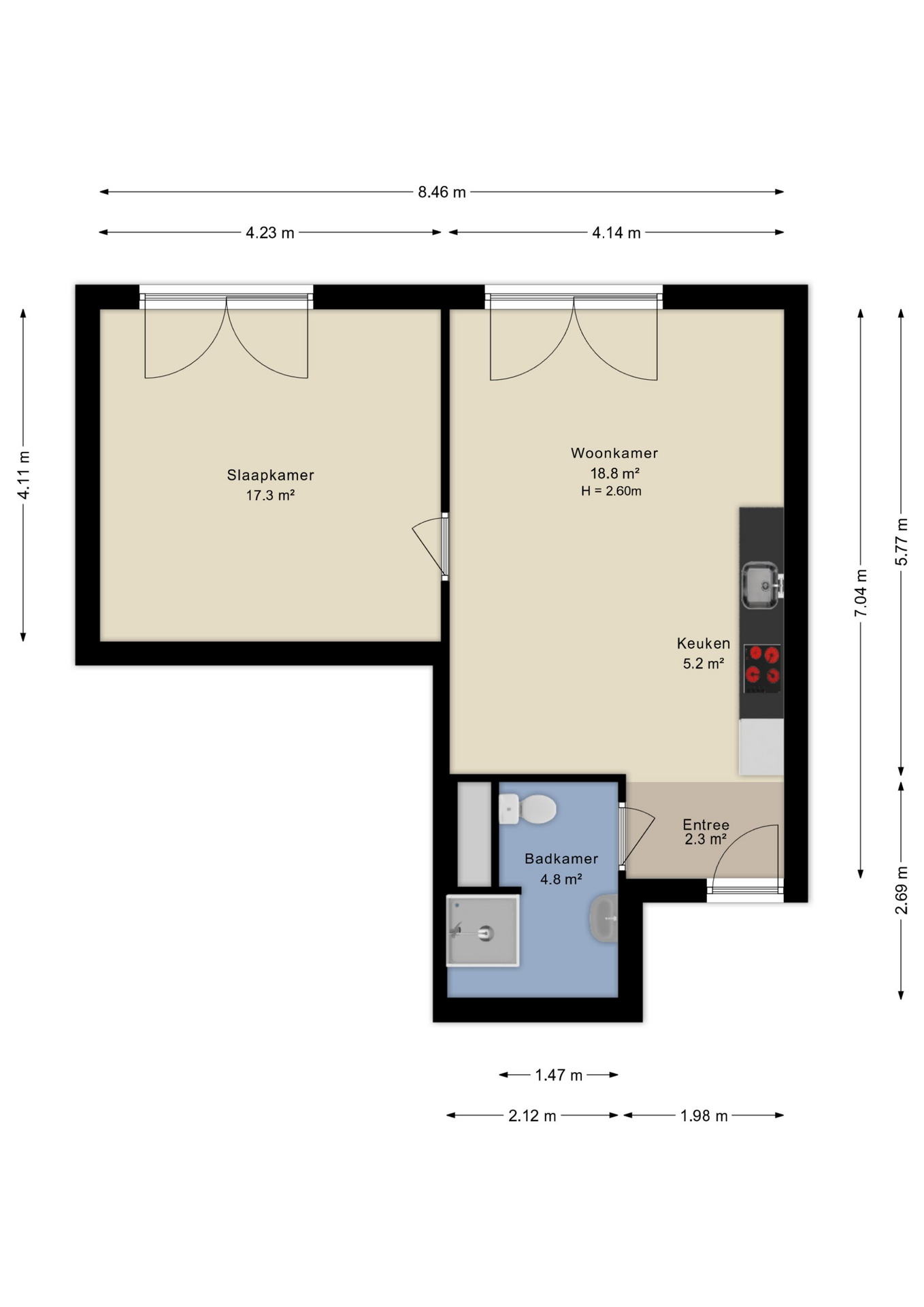 Plattegrond appartement