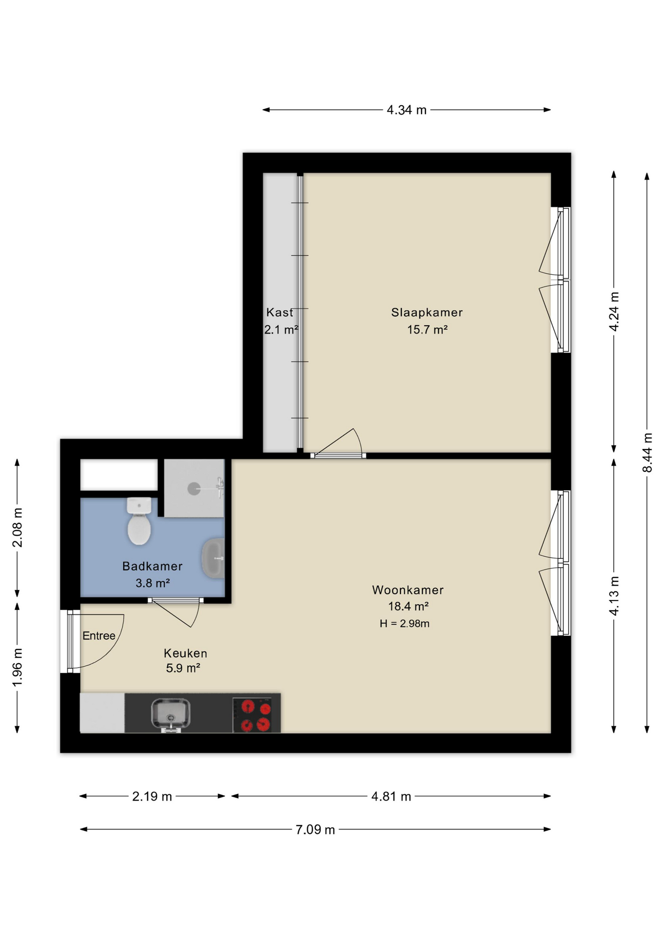 Plattegrond appartement