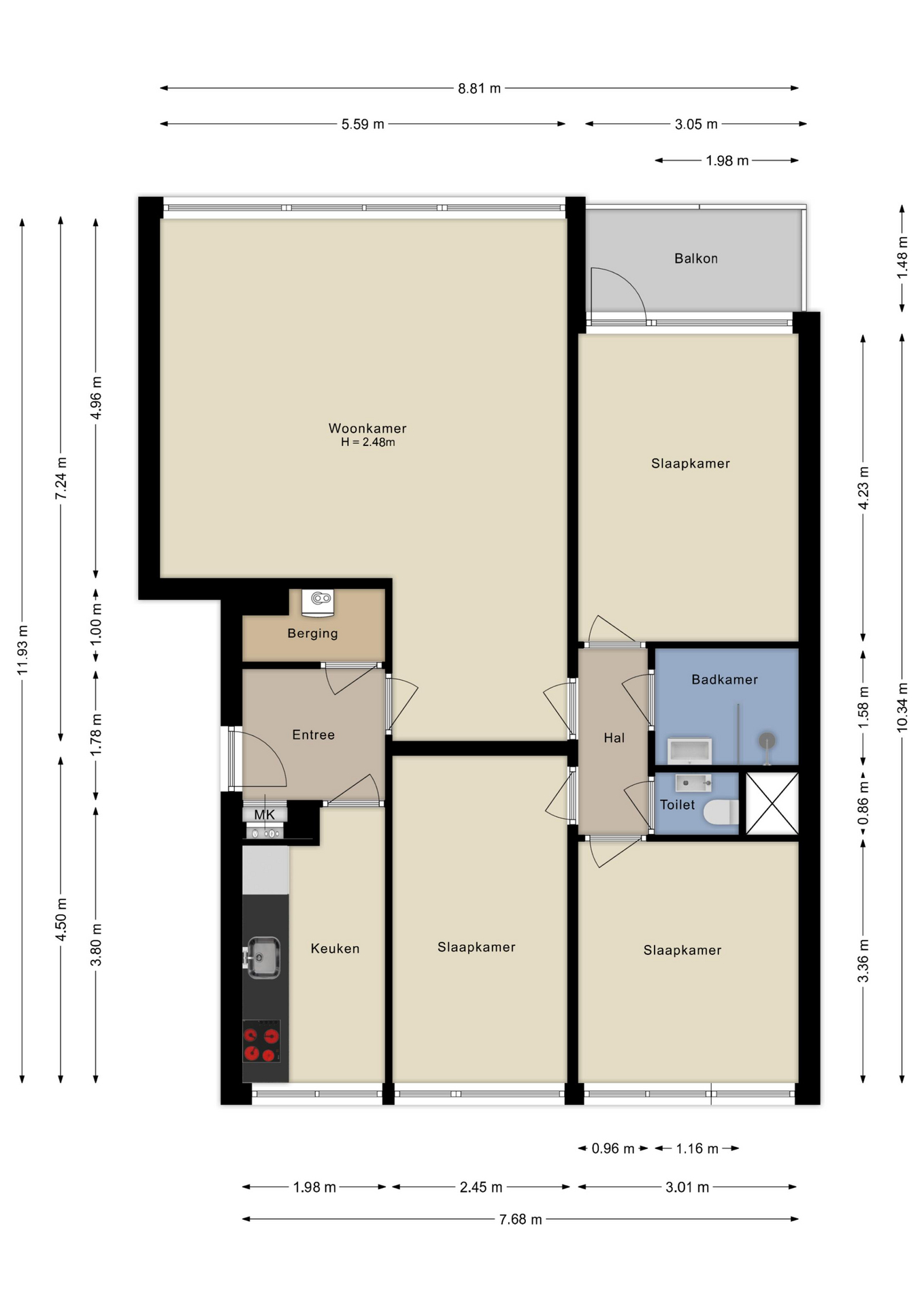 Plattegrond eerste verdieping