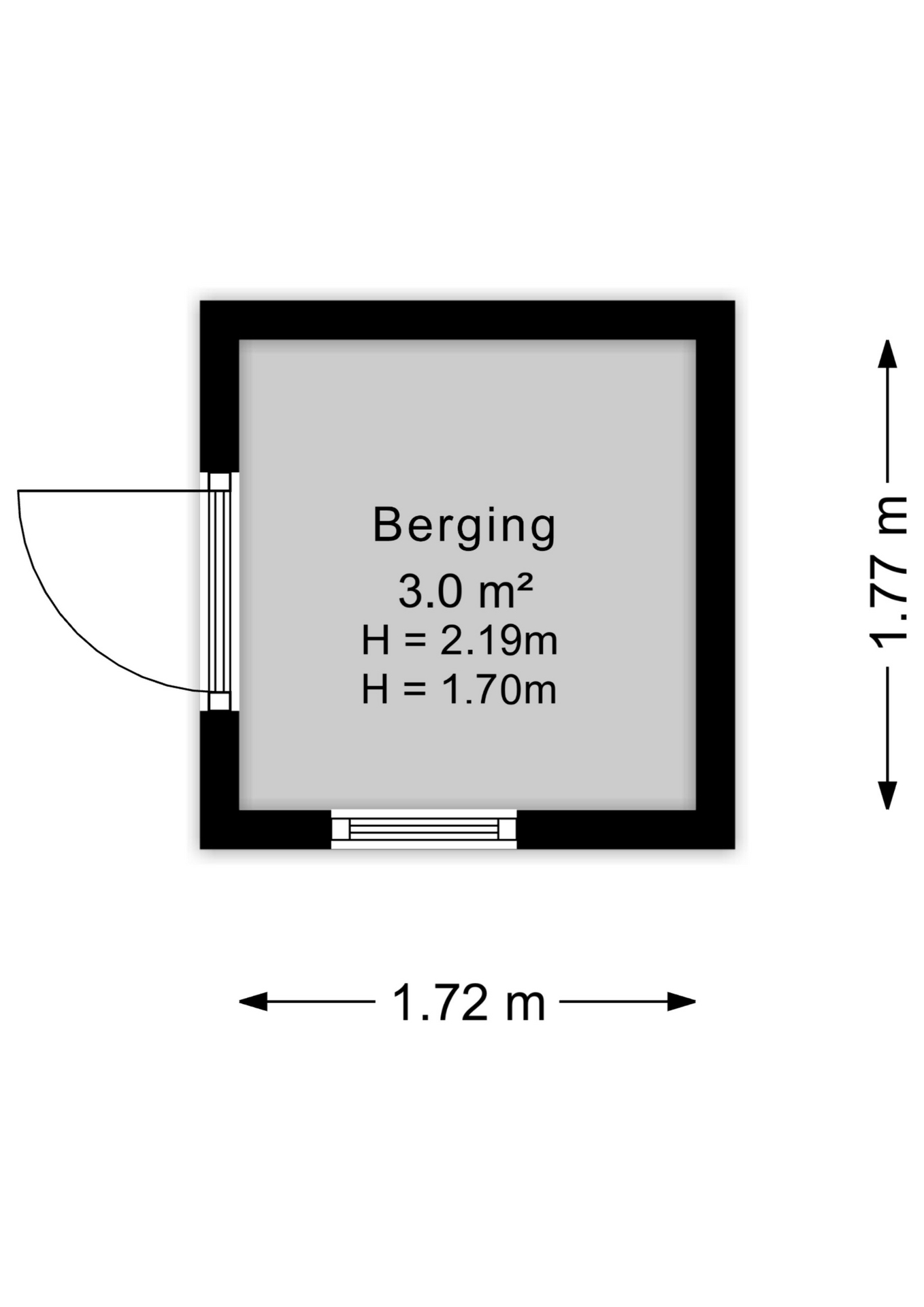 Plattegrond berging