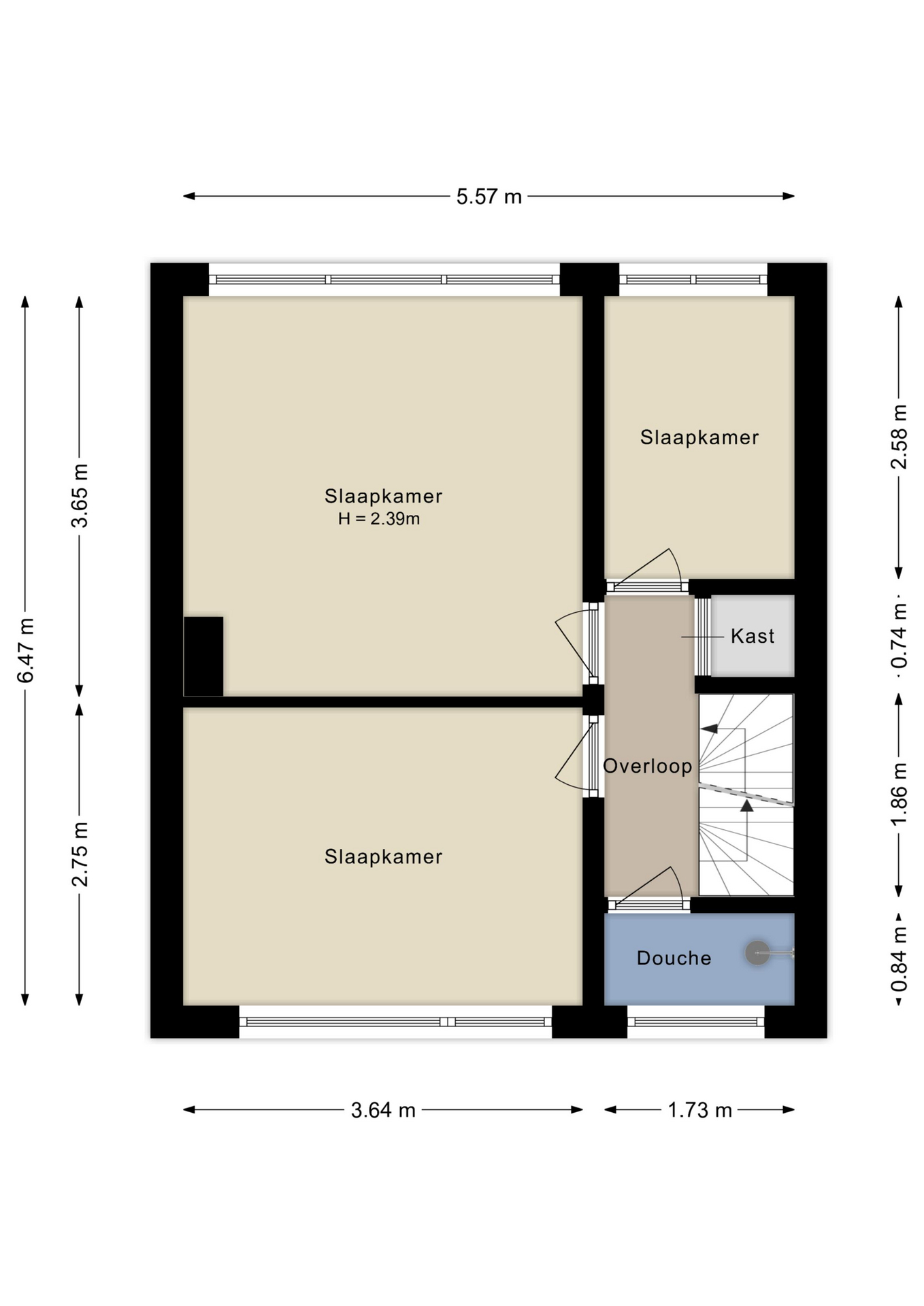 Plattegrond eerste verdieping