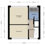 Plattegrond tweede verdieping