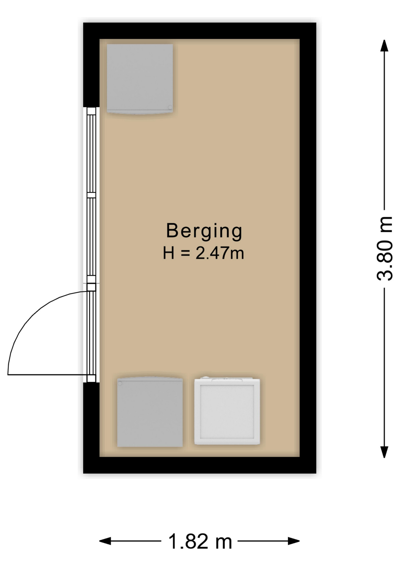 Plattegrond berging