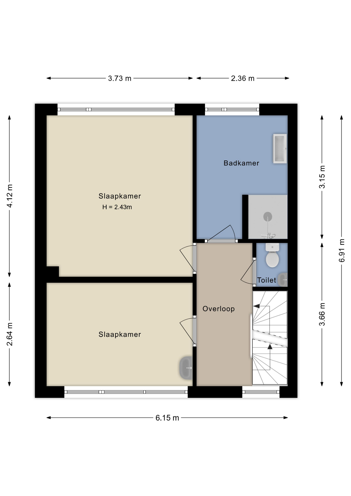 Plattegrond eerste verdieping