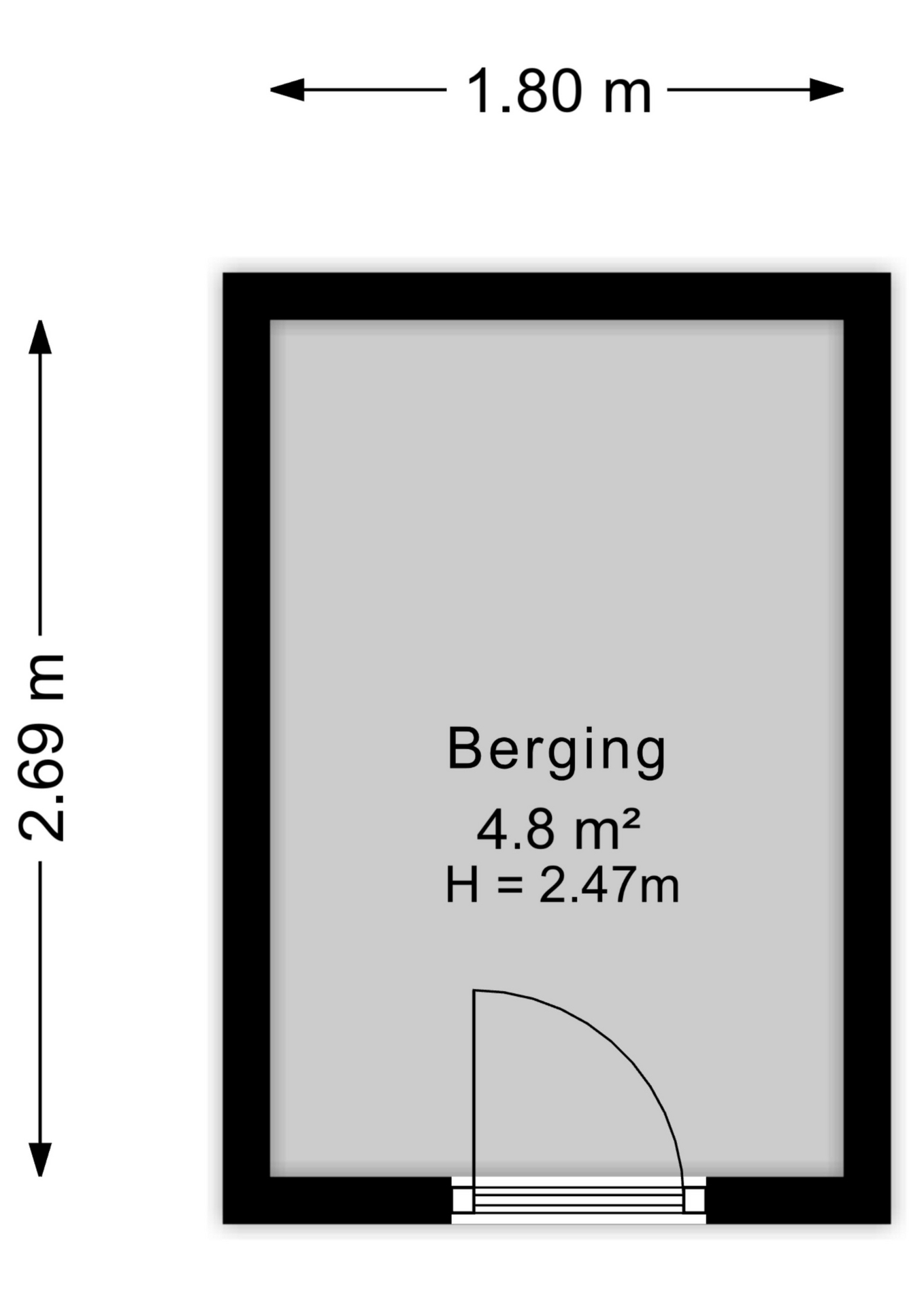 Plattegrond berging