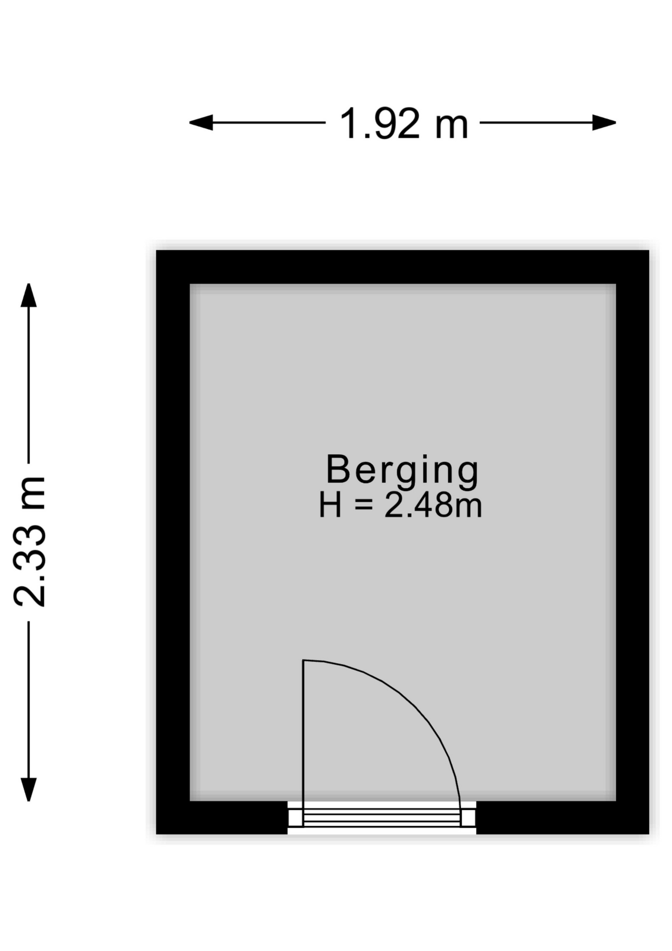 Plattegrond berging