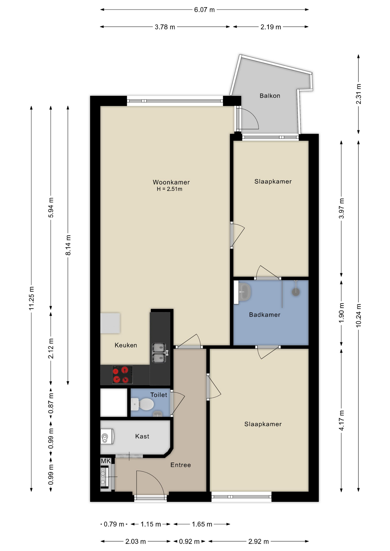 Plattegrond appartement
