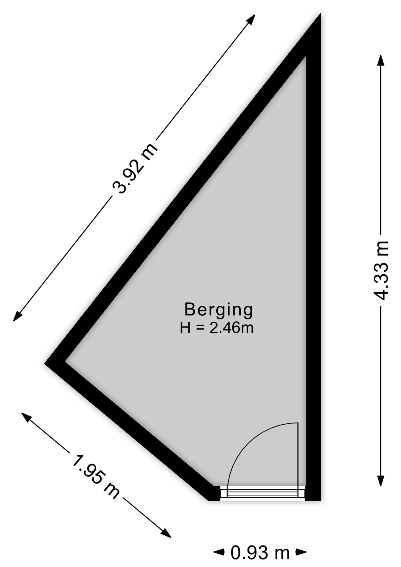 Plattegrond berging
