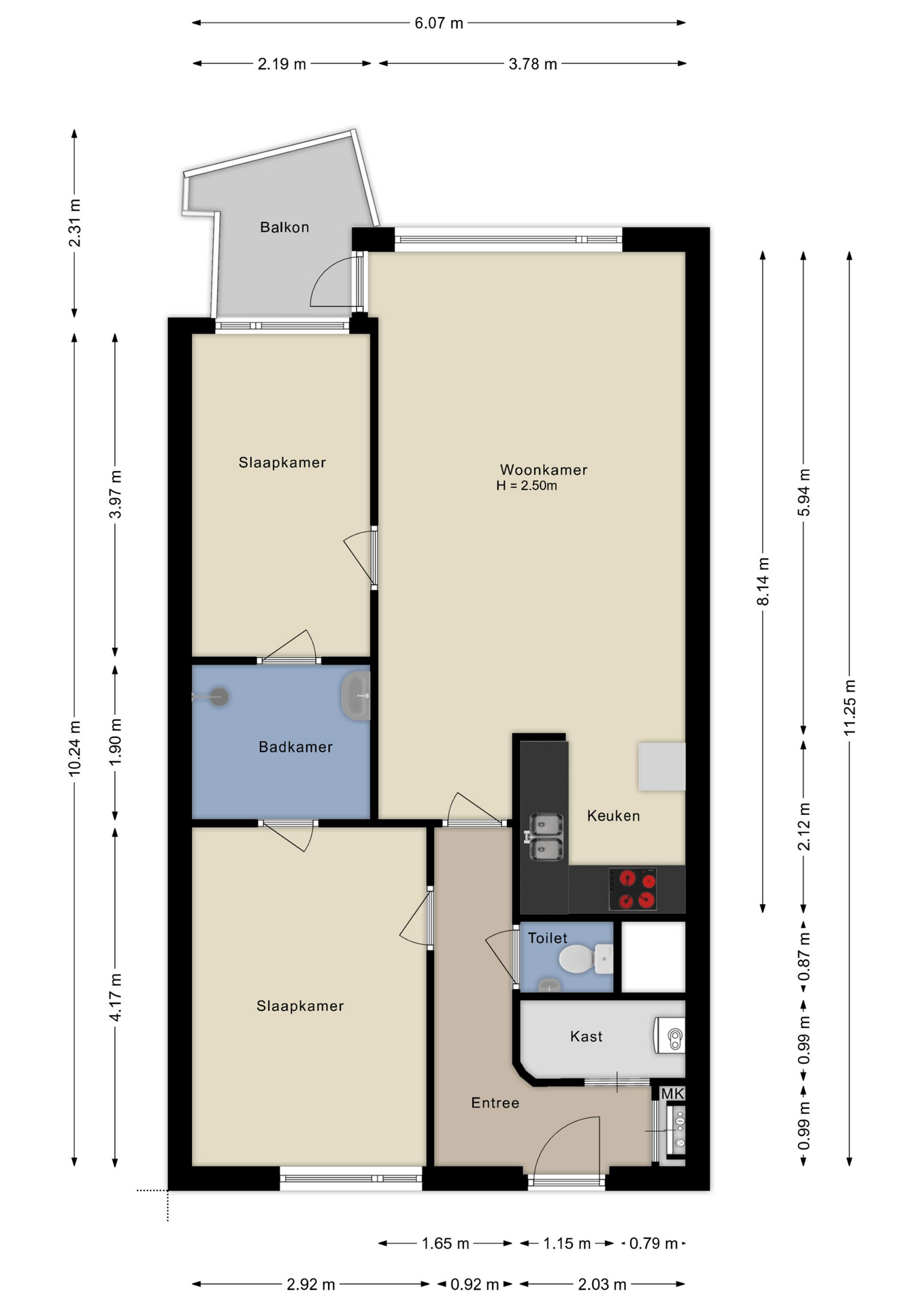 Plattegrond appartement