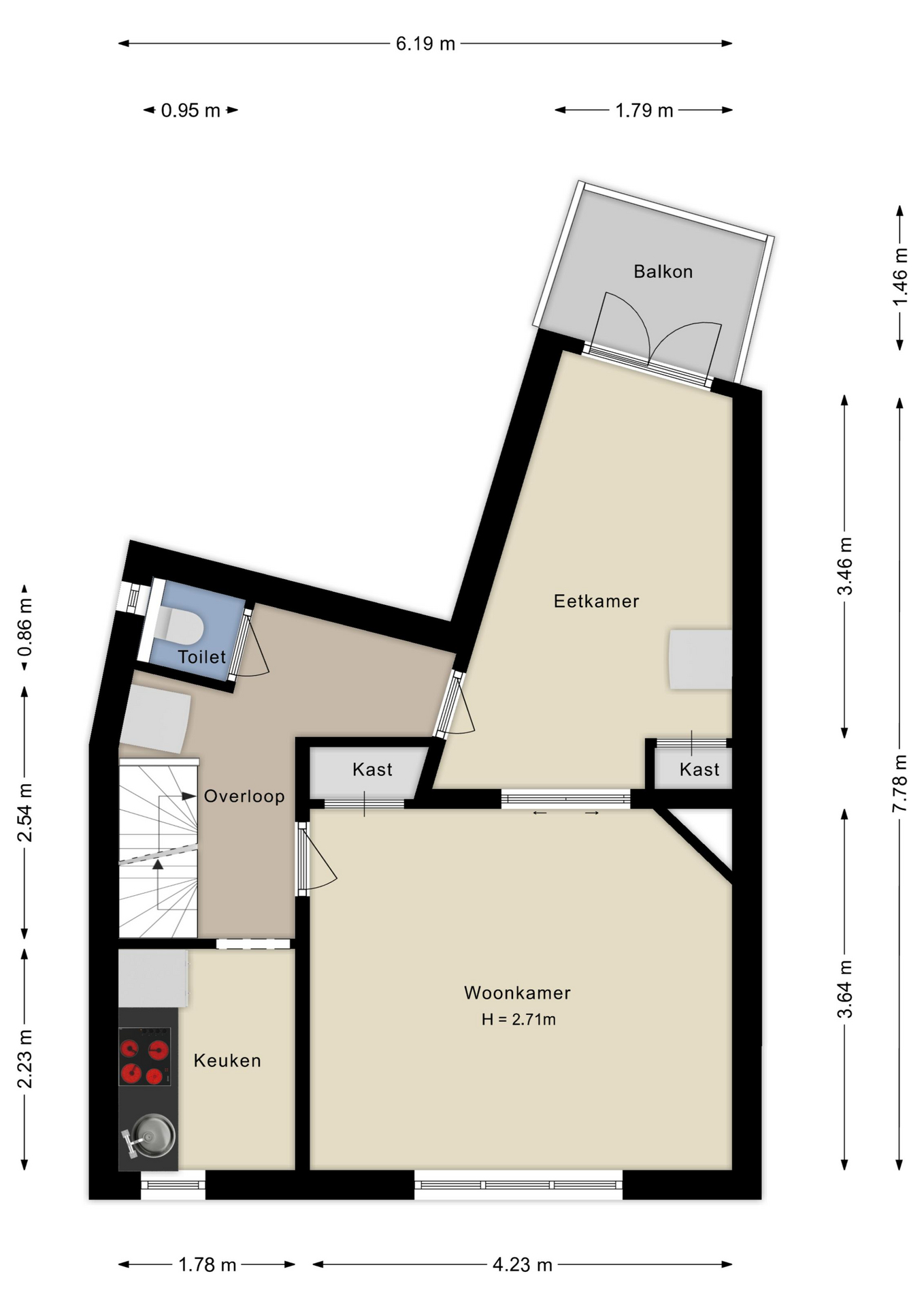 Plattegrond eerste verdieping