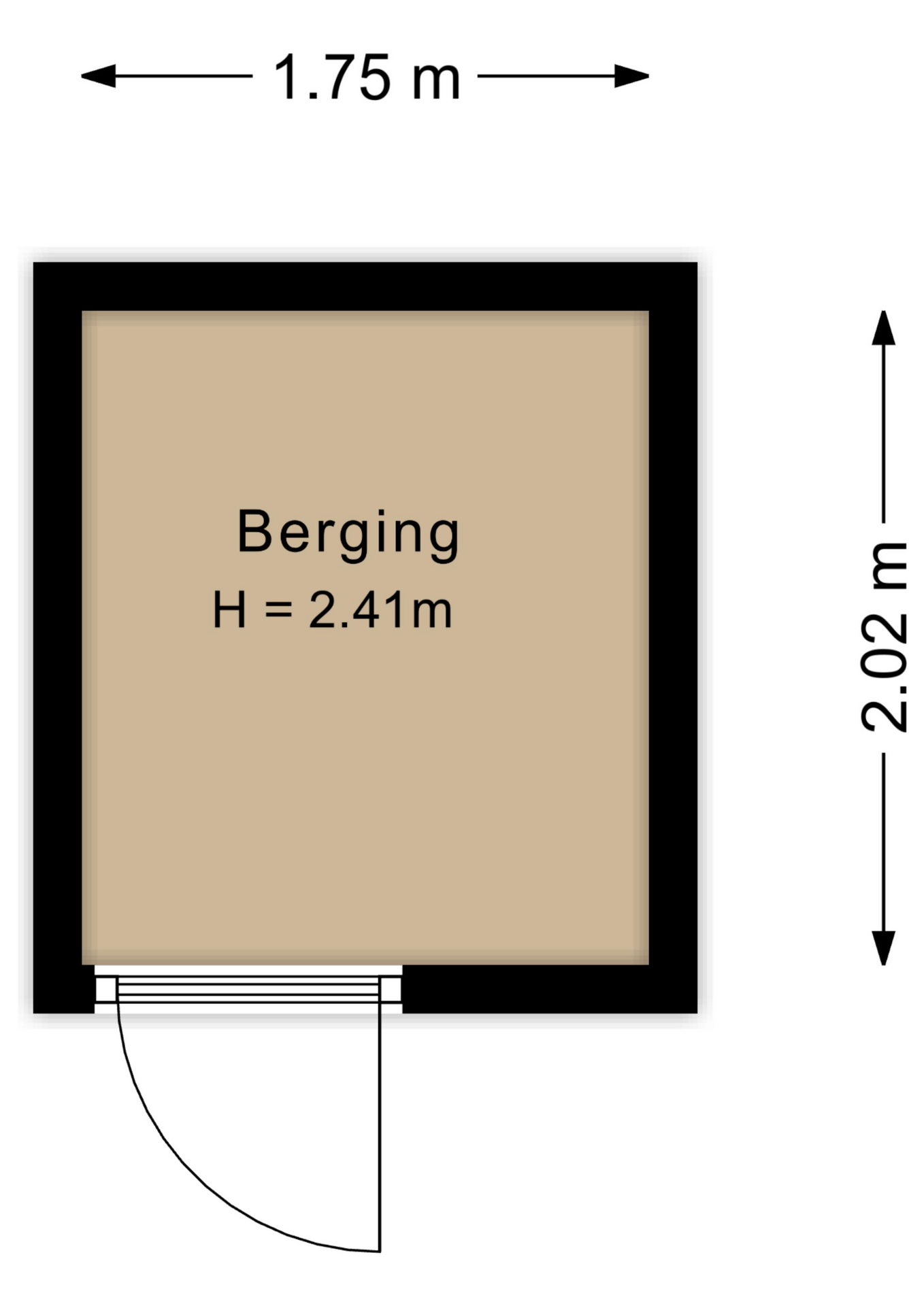 Plattegrond berging