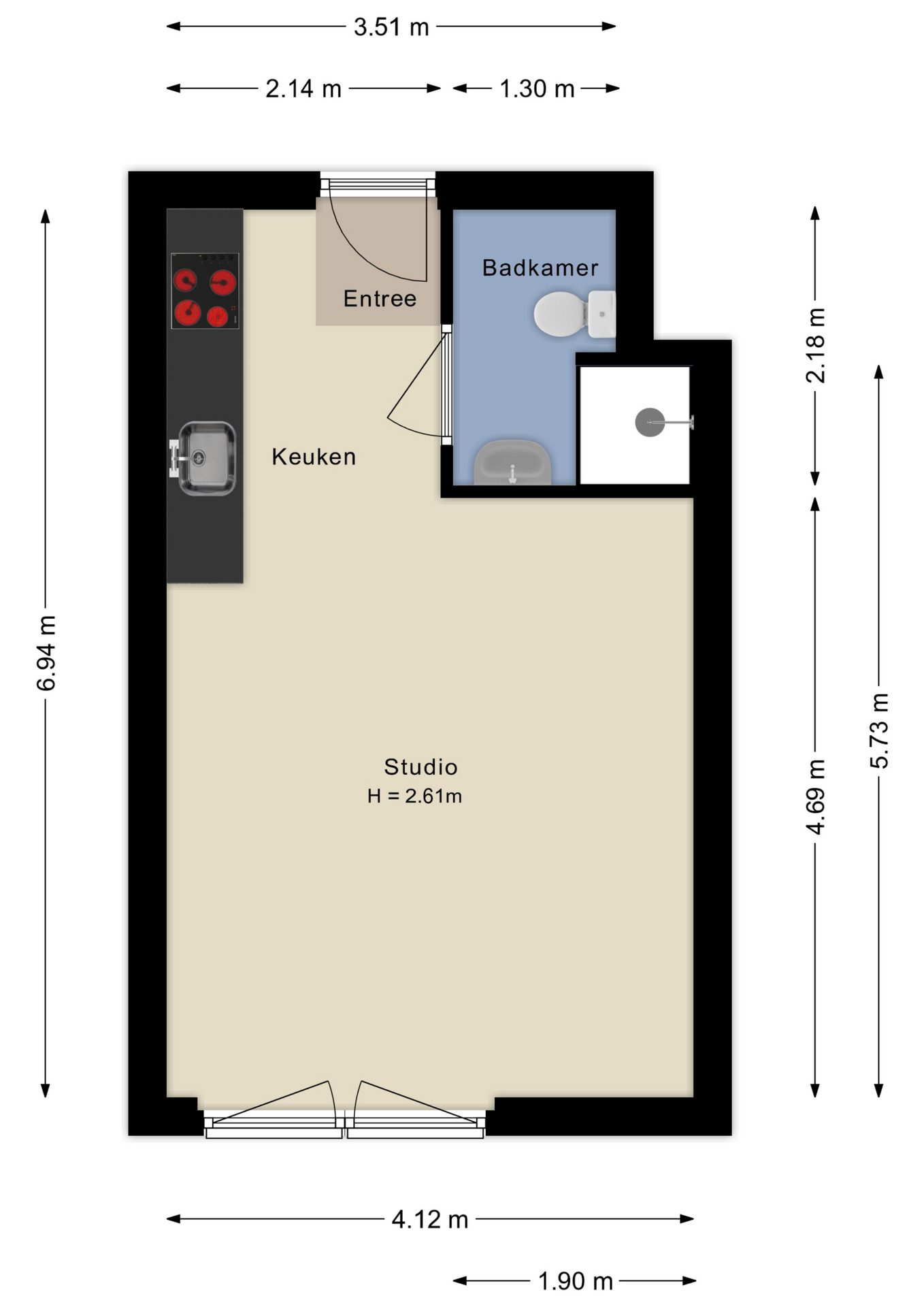 Plattegrond appartement