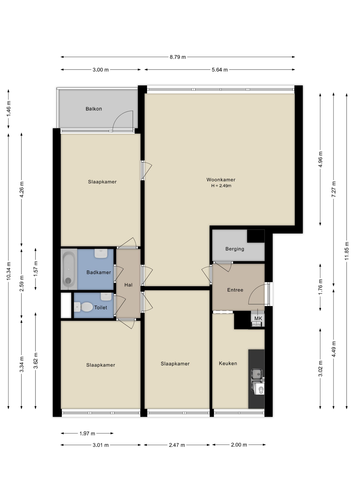 Plattegrond appartement