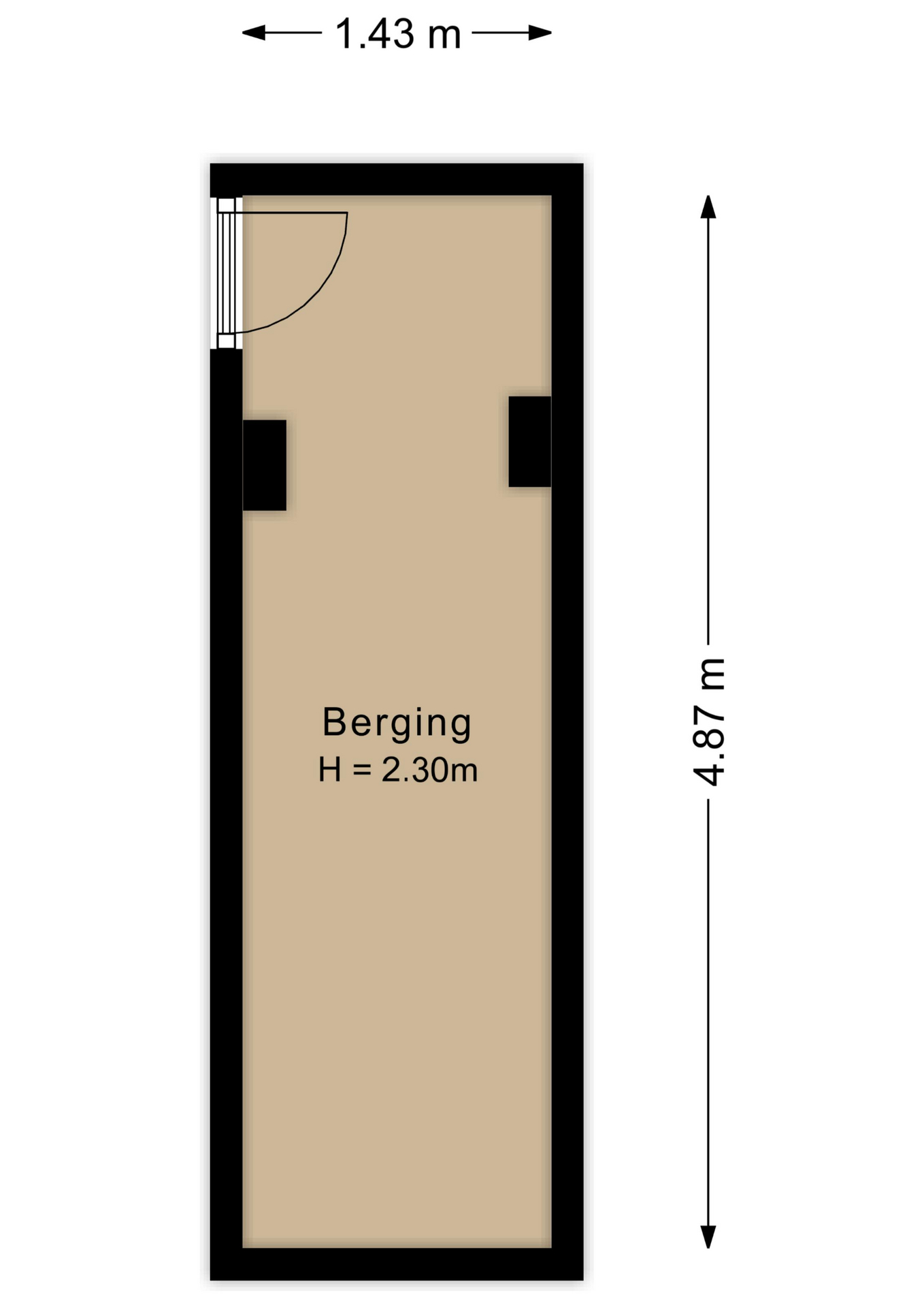 Plattegrond berging