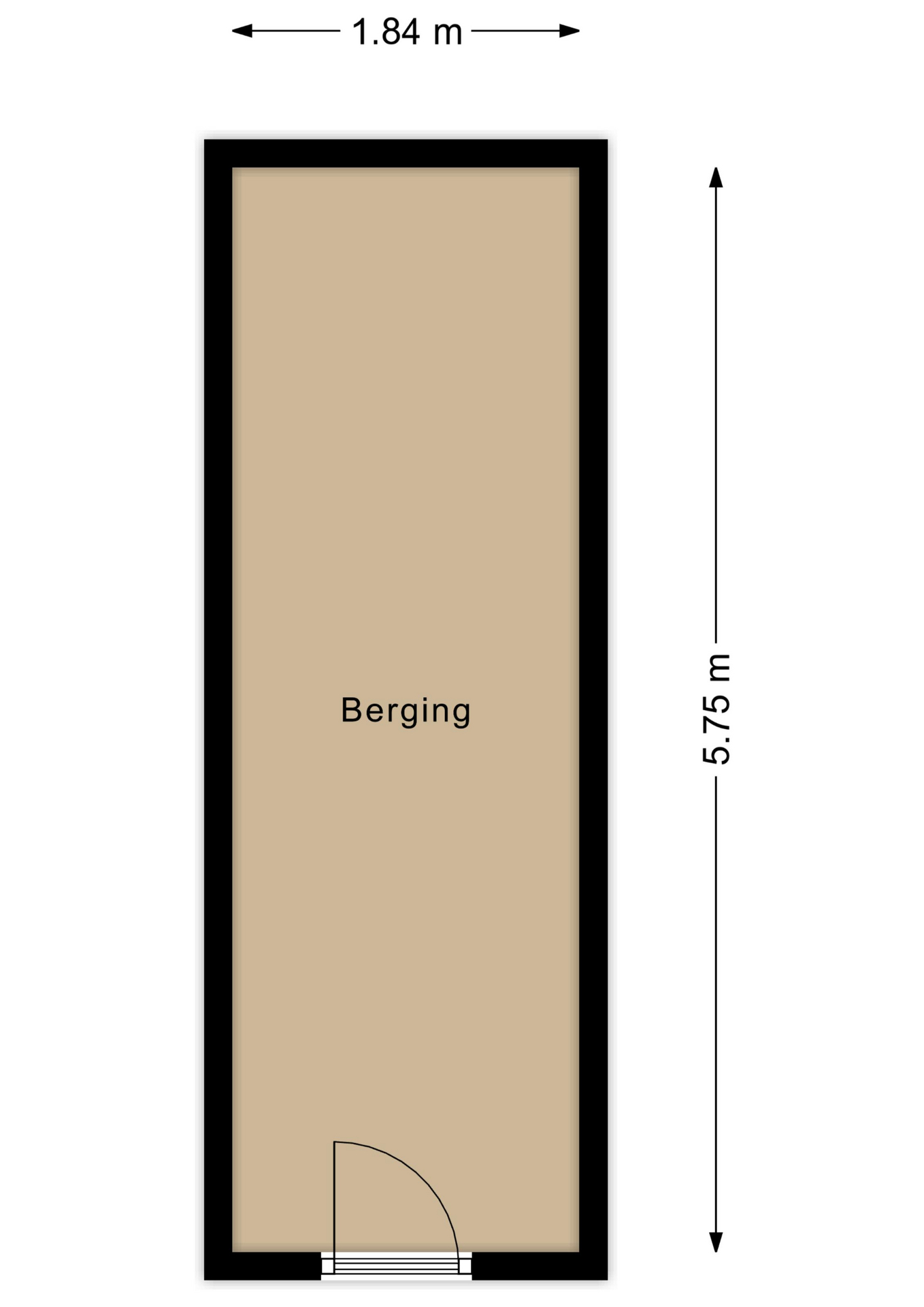 Plattegrond berging