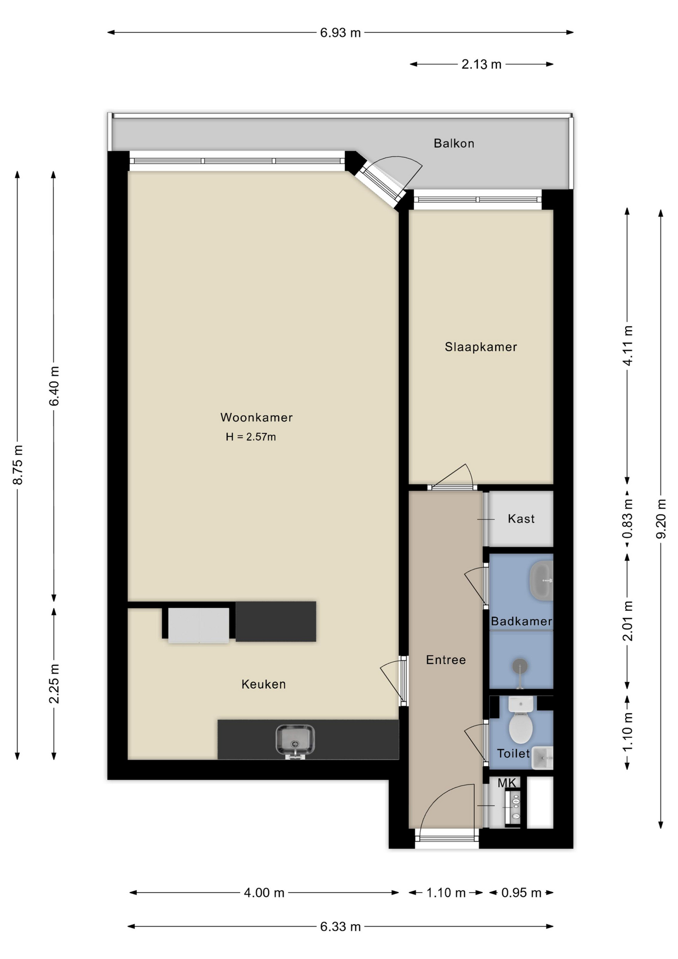 Plattegrond appartement