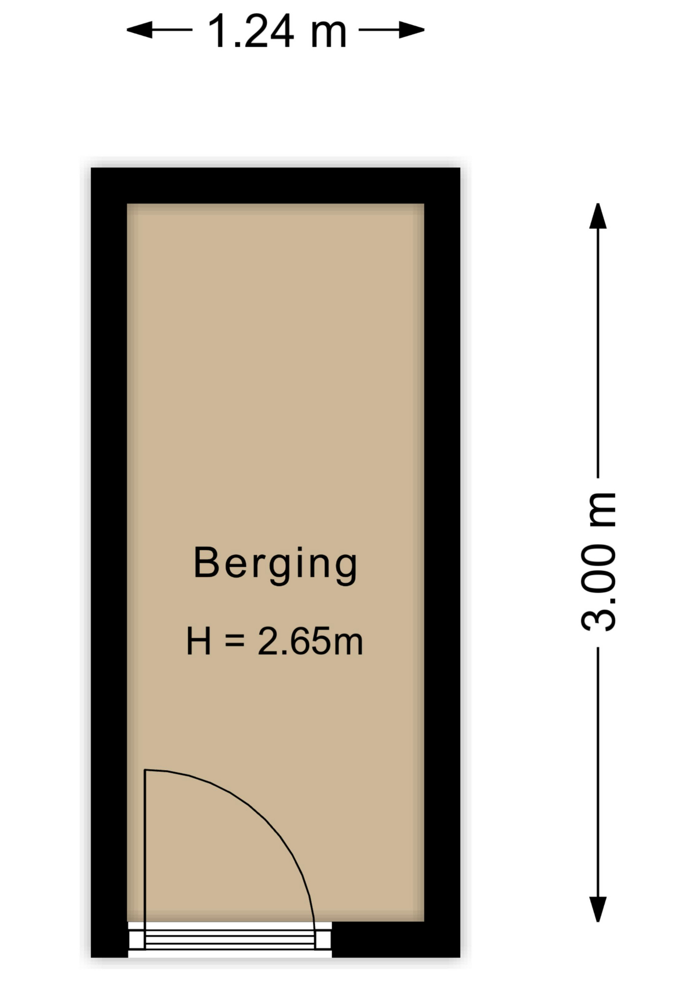 Plattegrond berging