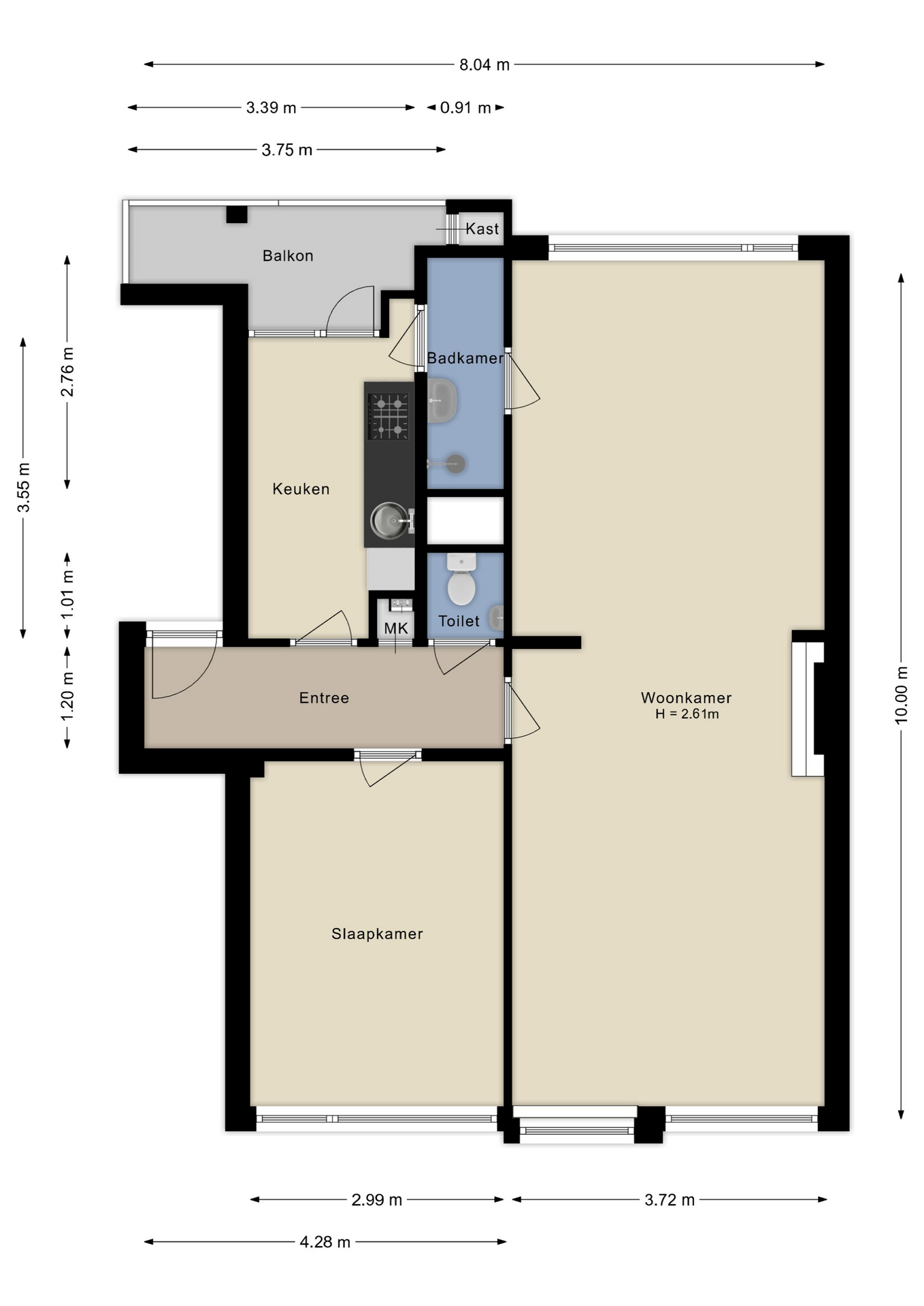 Plattegrond appartement