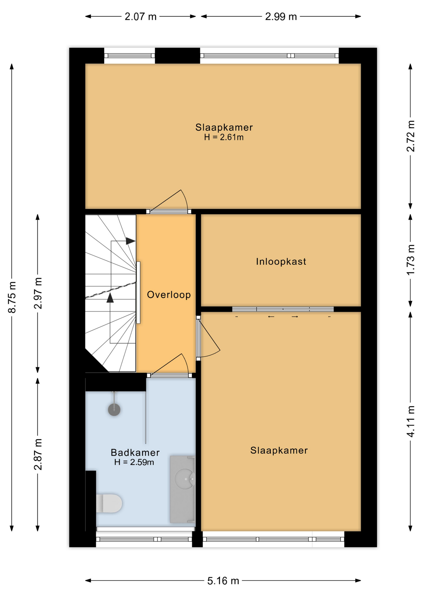 Plattegrond eerste verdieping