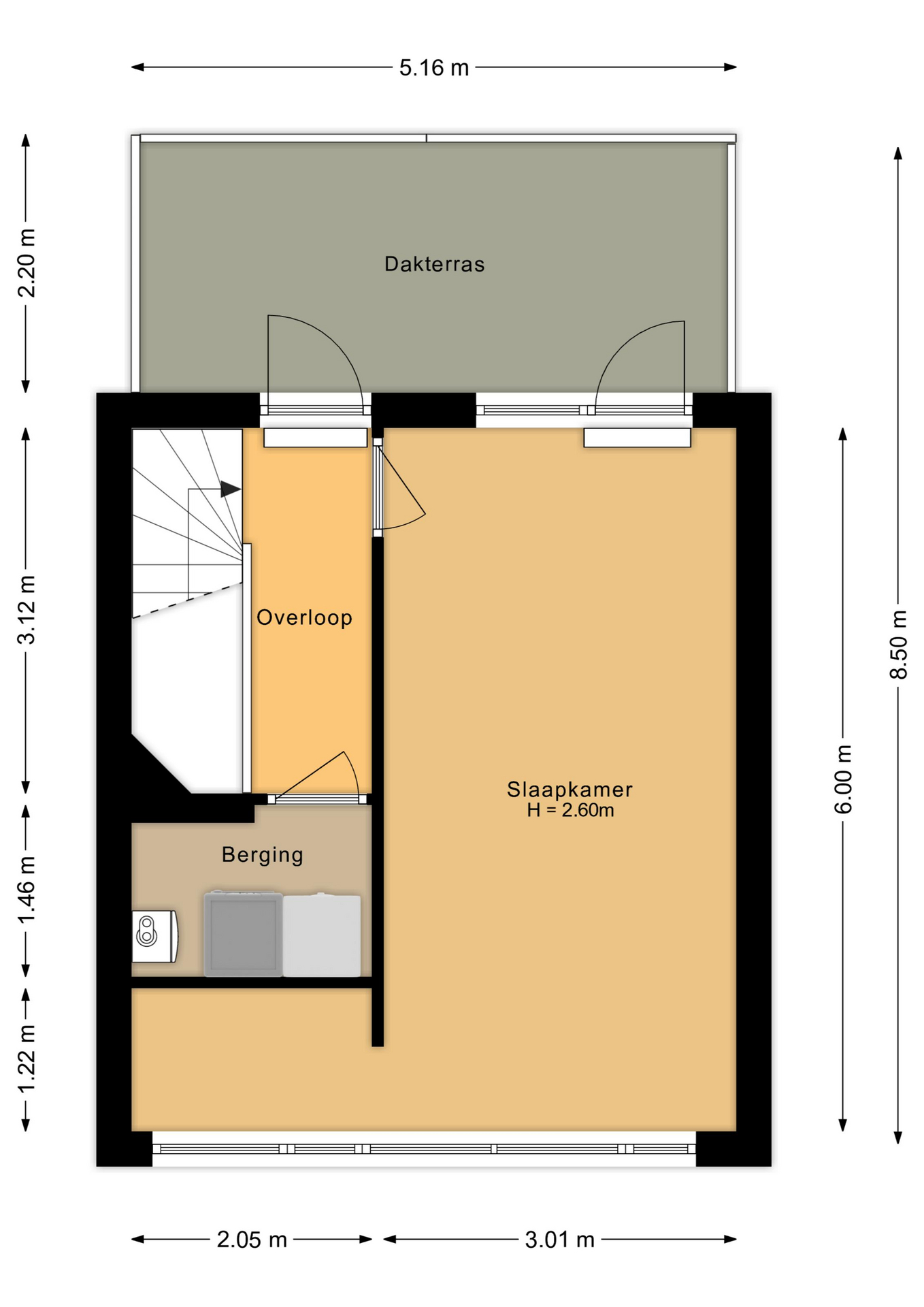 Plattegrond derde verdieping