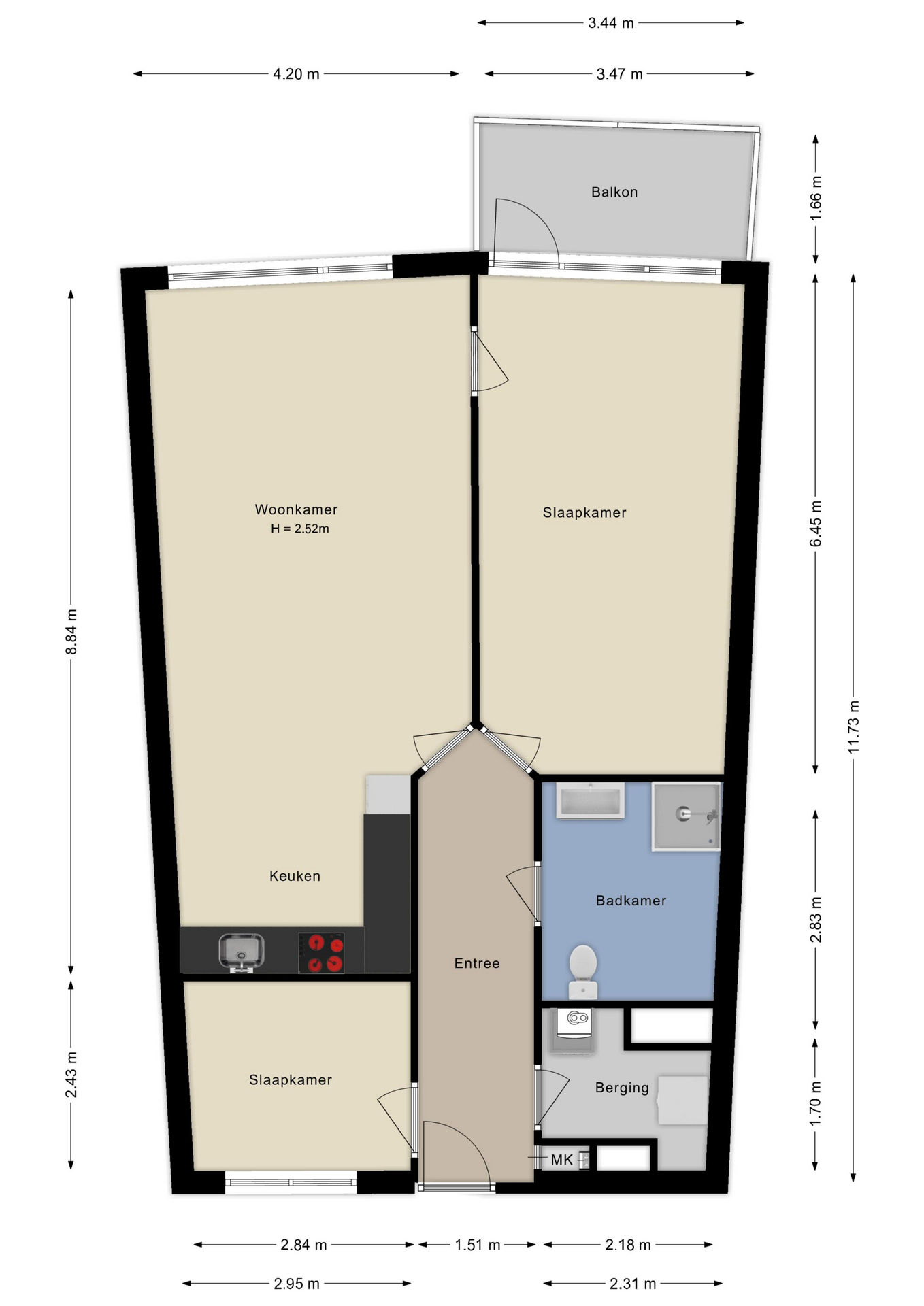 Plattegrond appartement