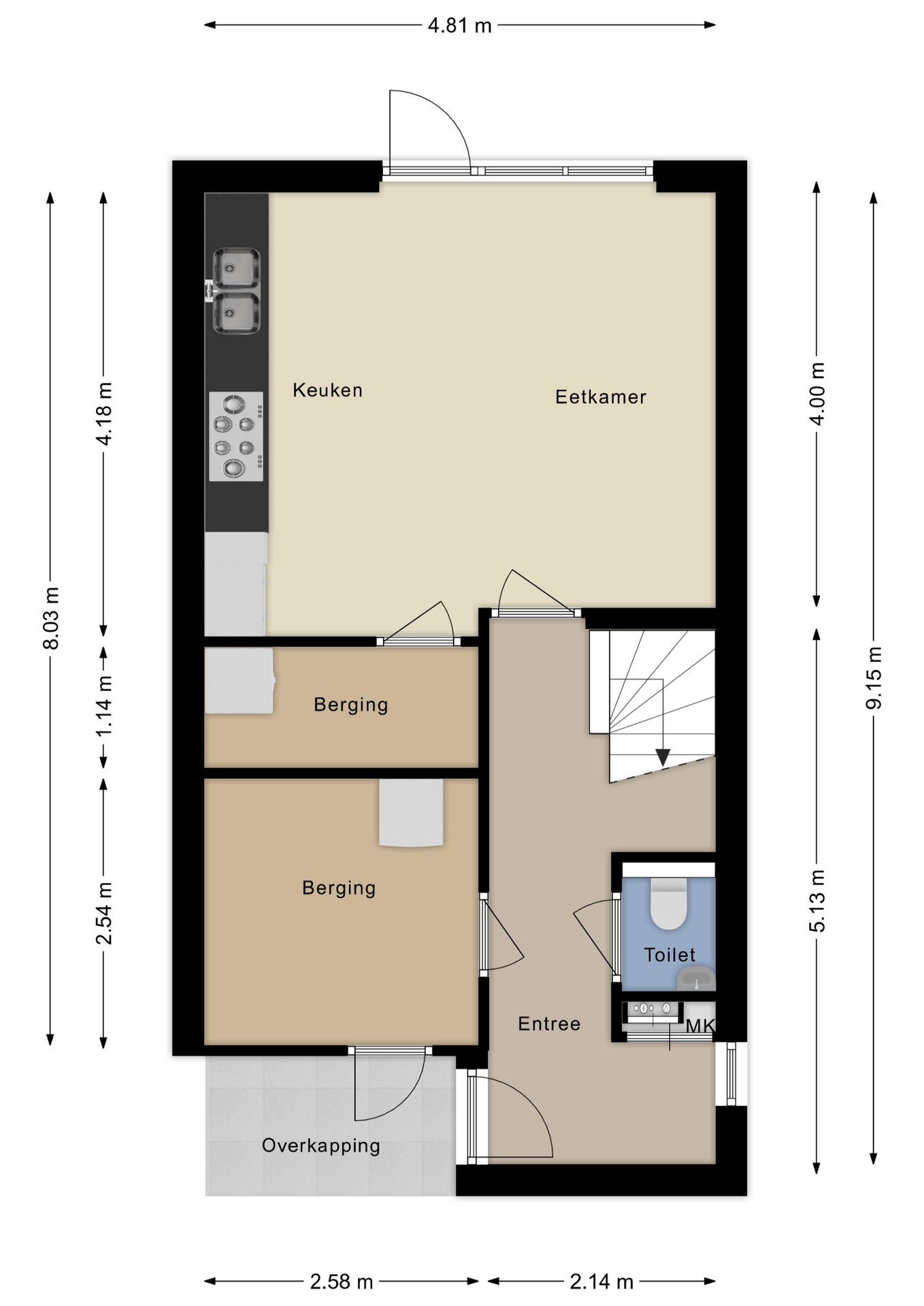 Plattegrond eerste verdieping