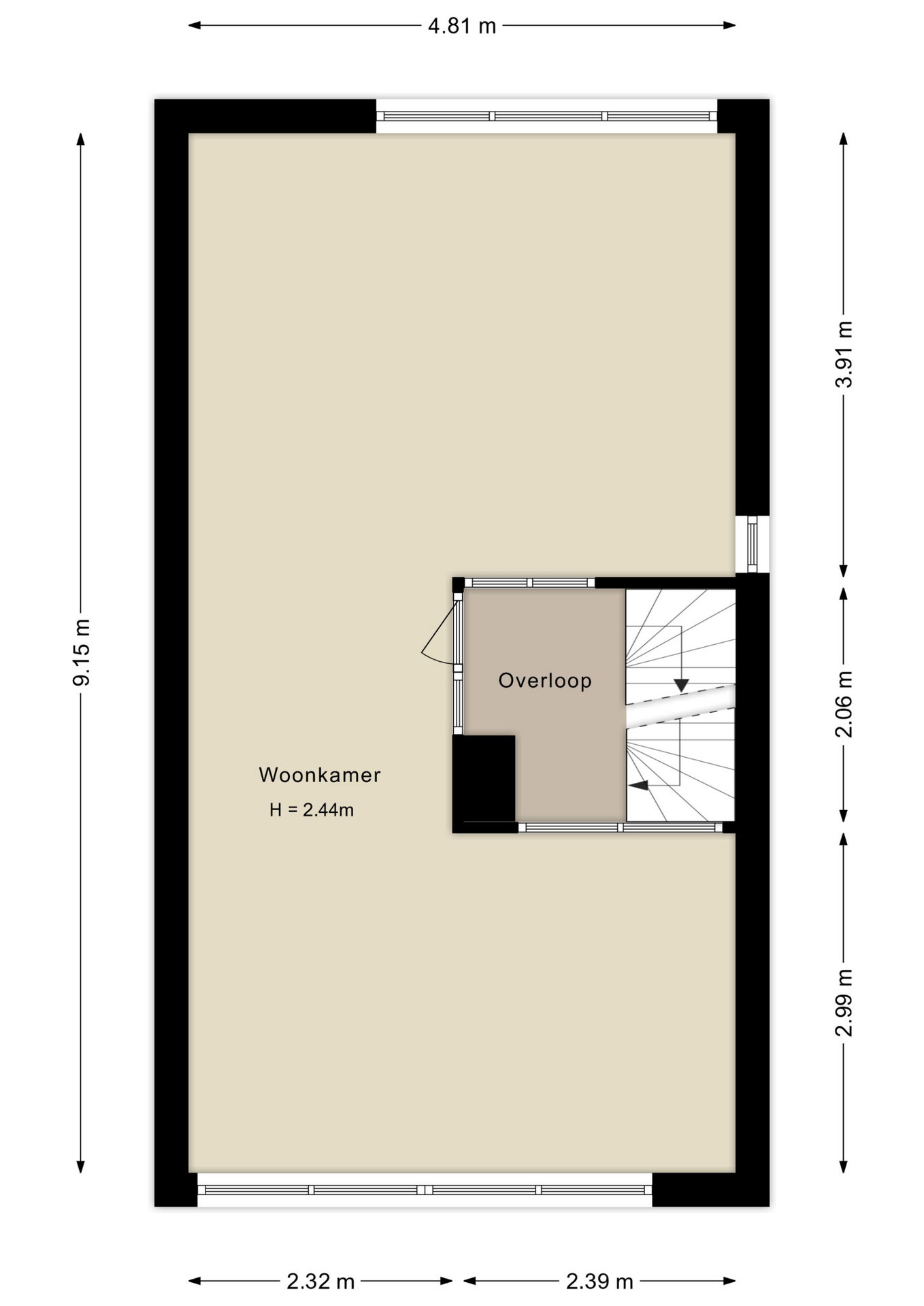 Plattegrond eerste verdieping