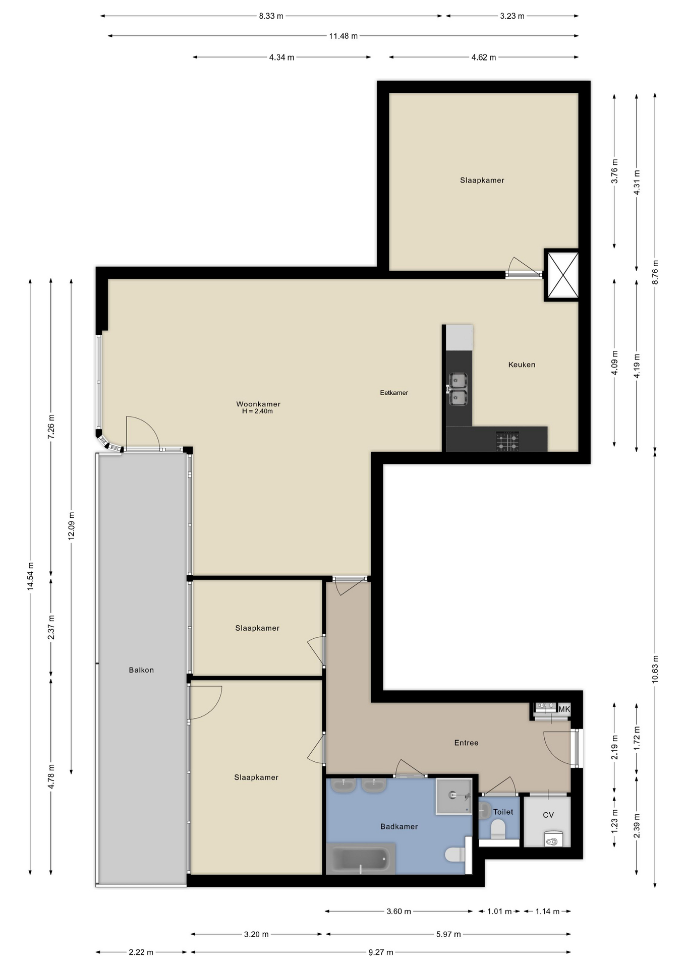 Plattegrond appartement