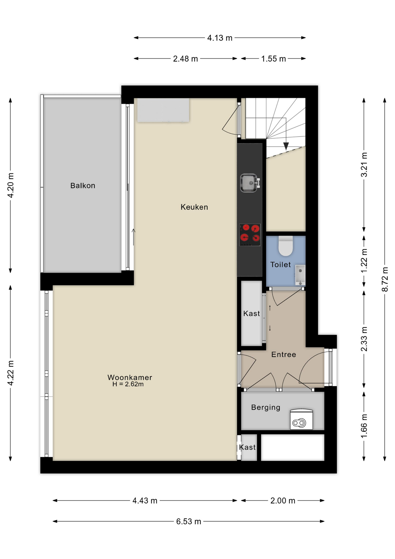 Plattegrond derde verdieping