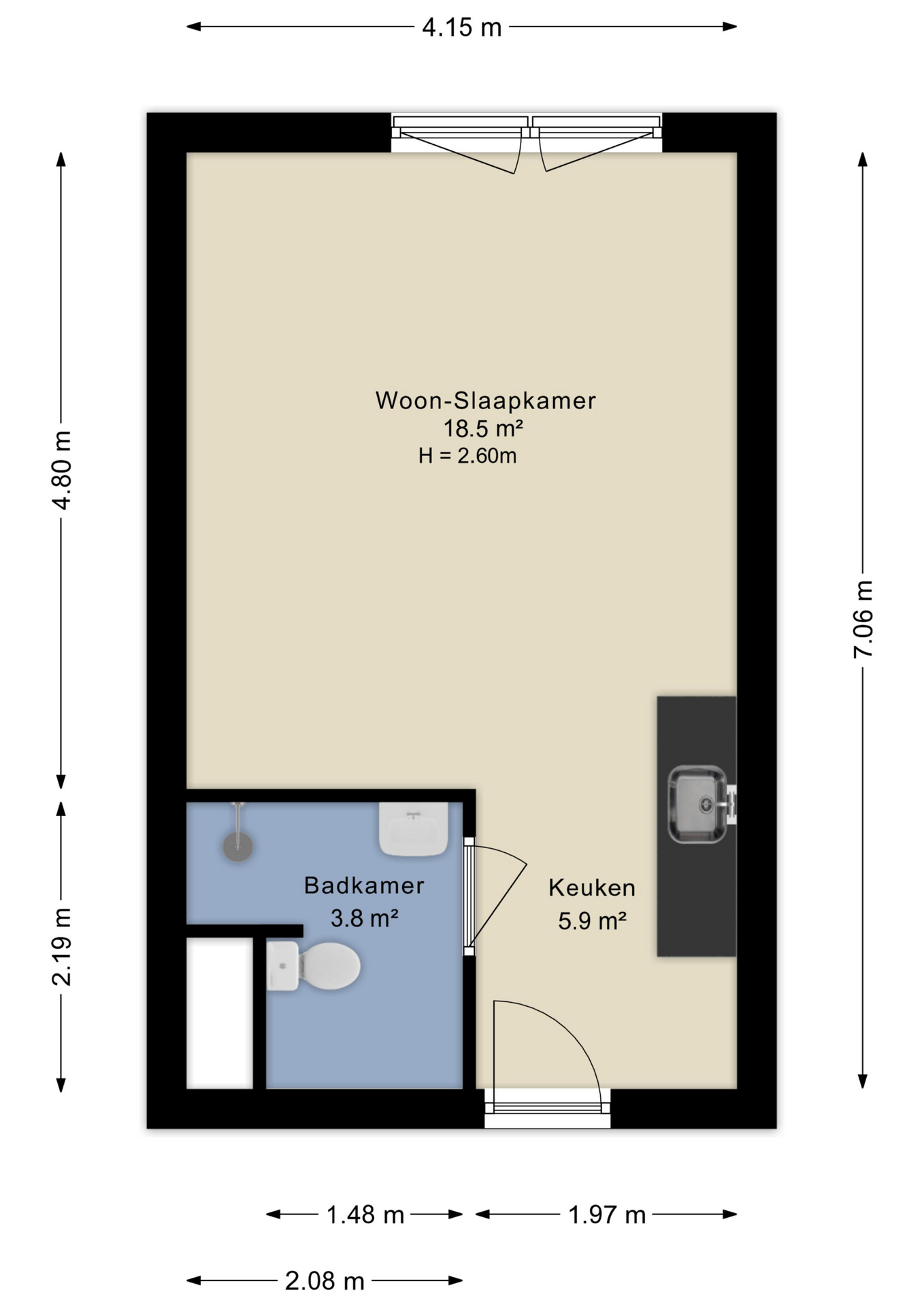 Plattegrond appartement
