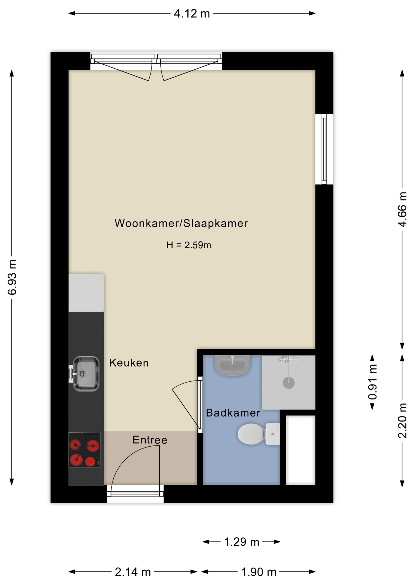 Plattegrond appartement