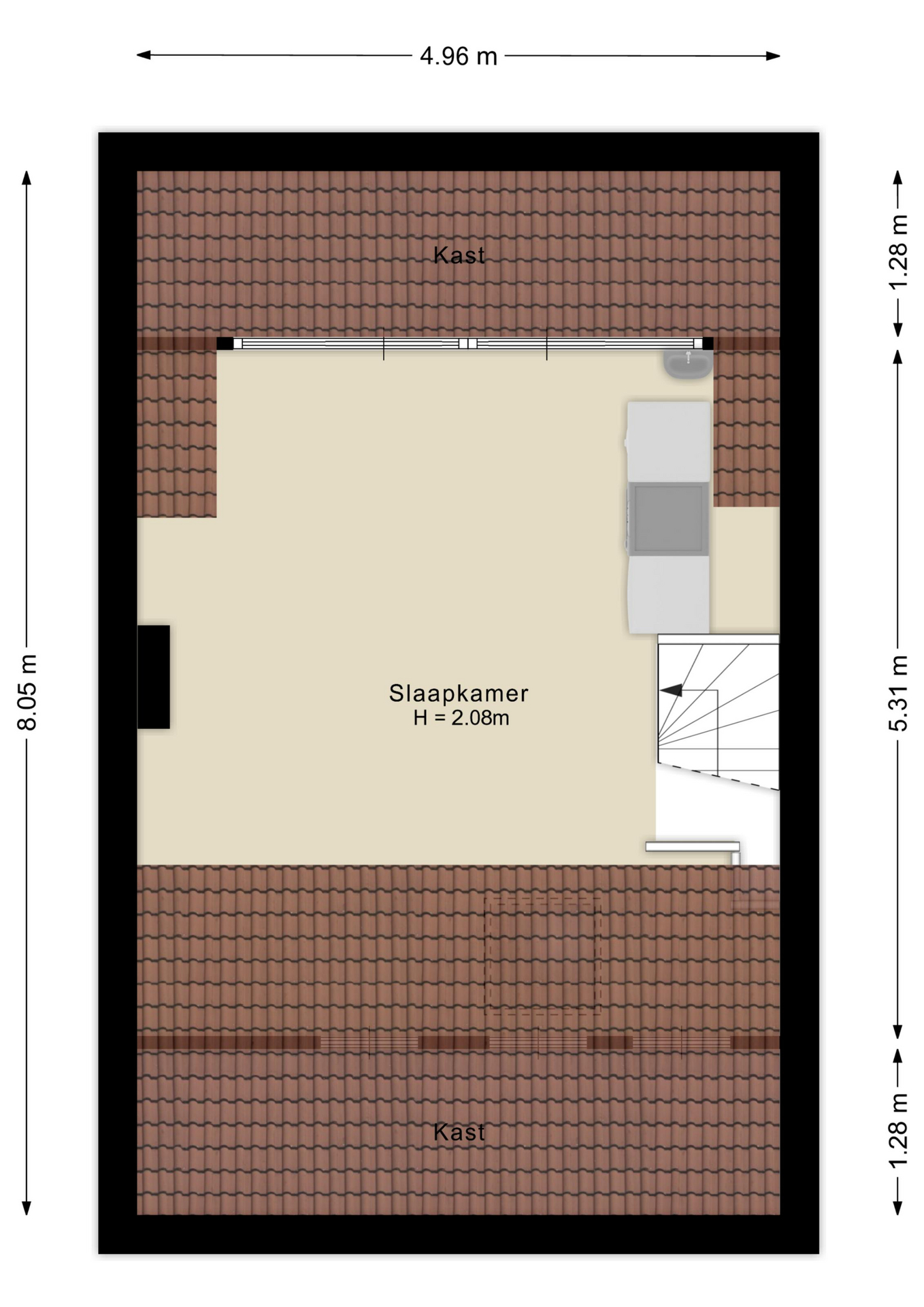 Plattegrond tweede verdieping