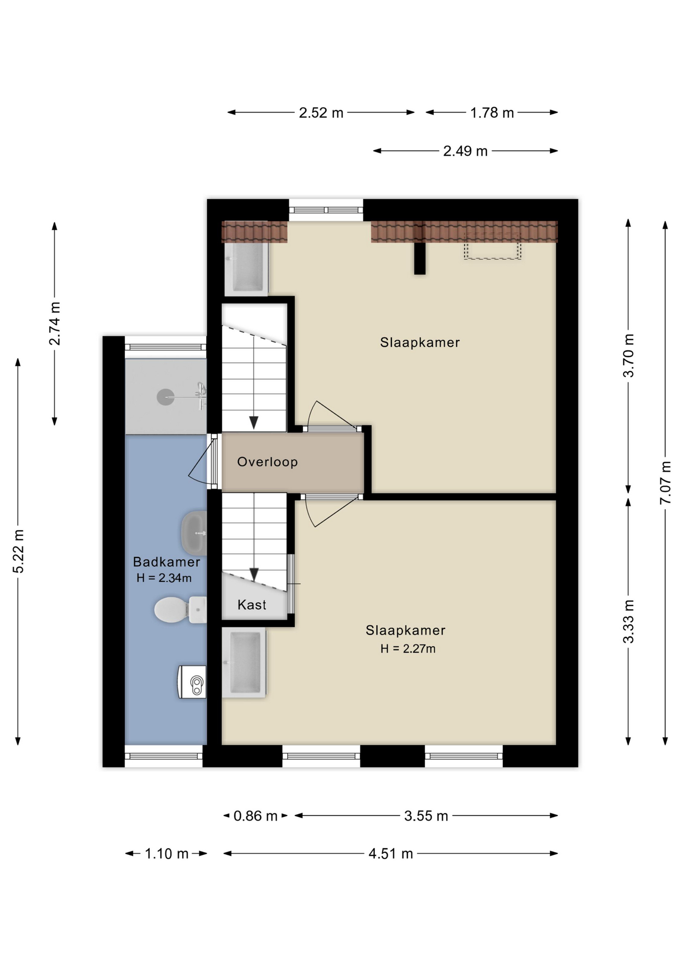 Plattegrond eerste verdieping