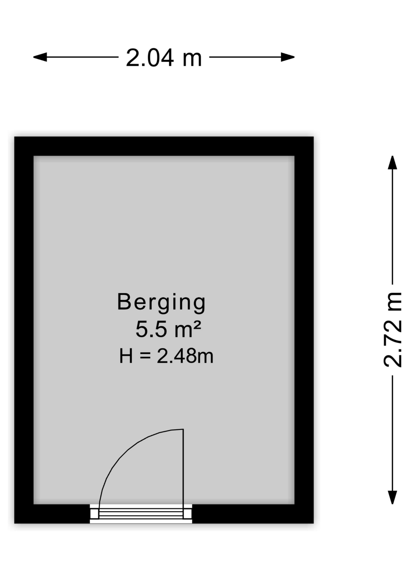 Plattegrond berging