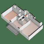 Plattegrond appartement 3D