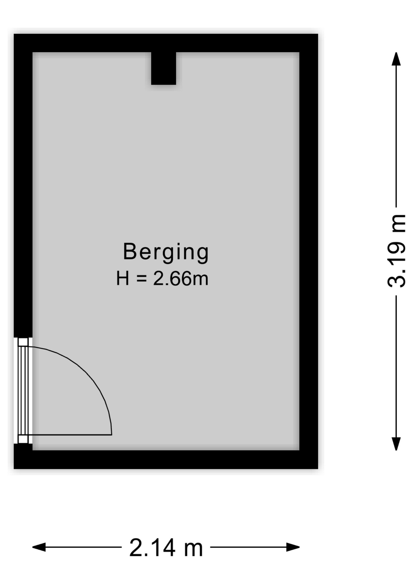 Plattegrond berging