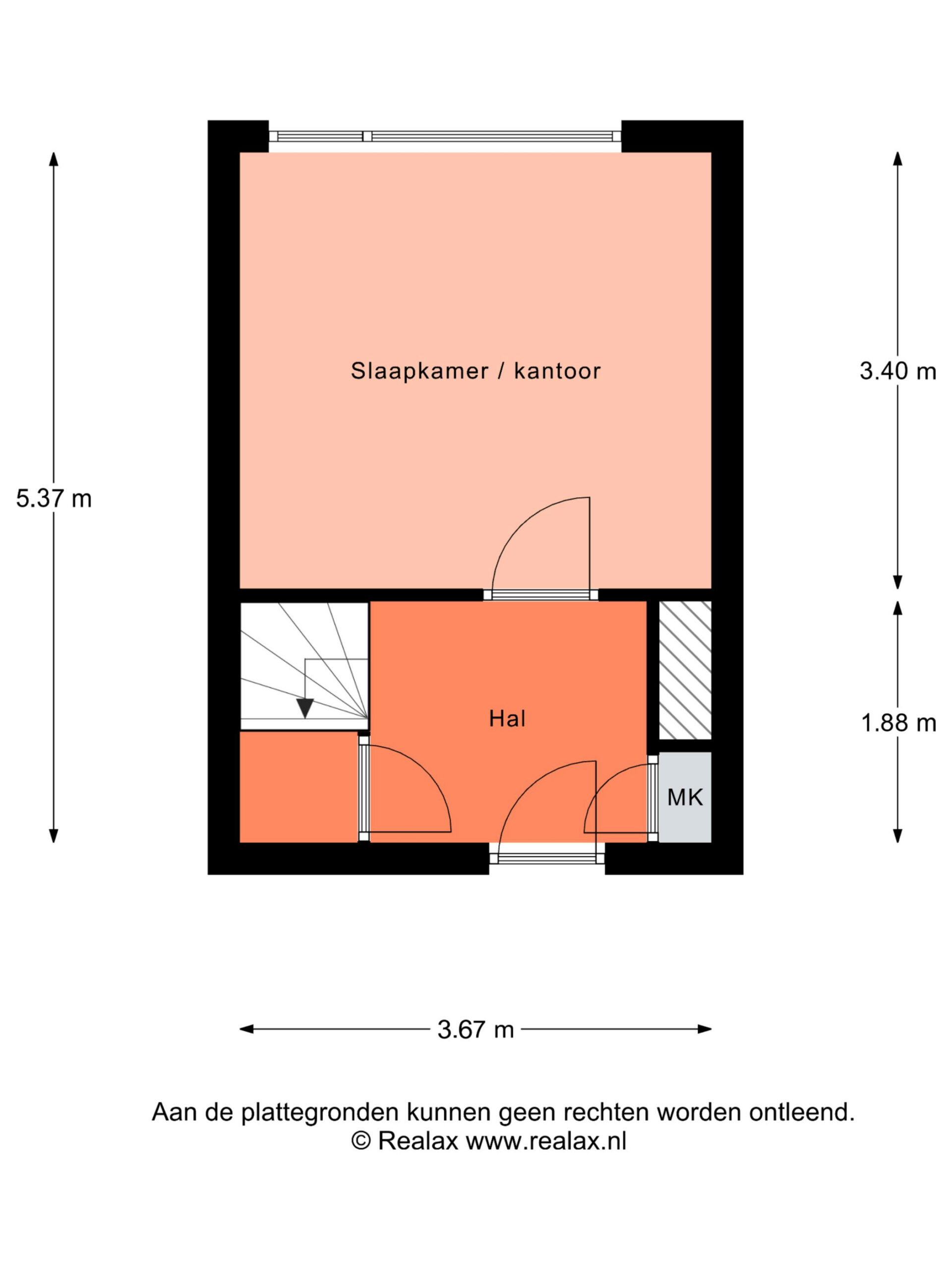 Plattegrond vierde verdieping