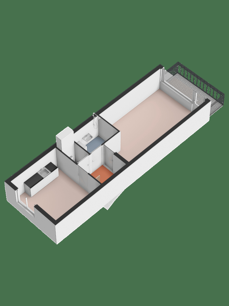3D plattegrond vijfde verdieping