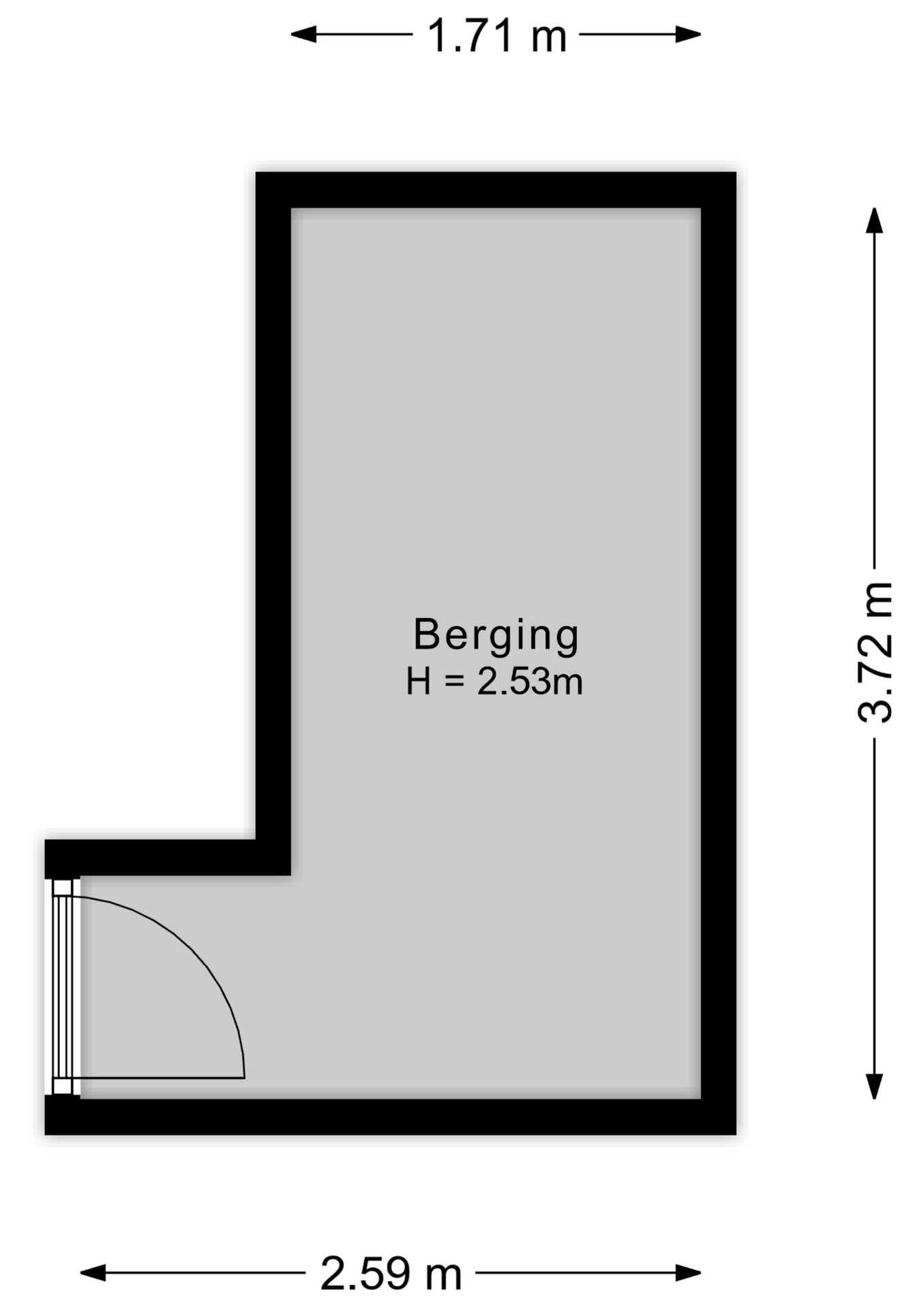 Plattegrond berging