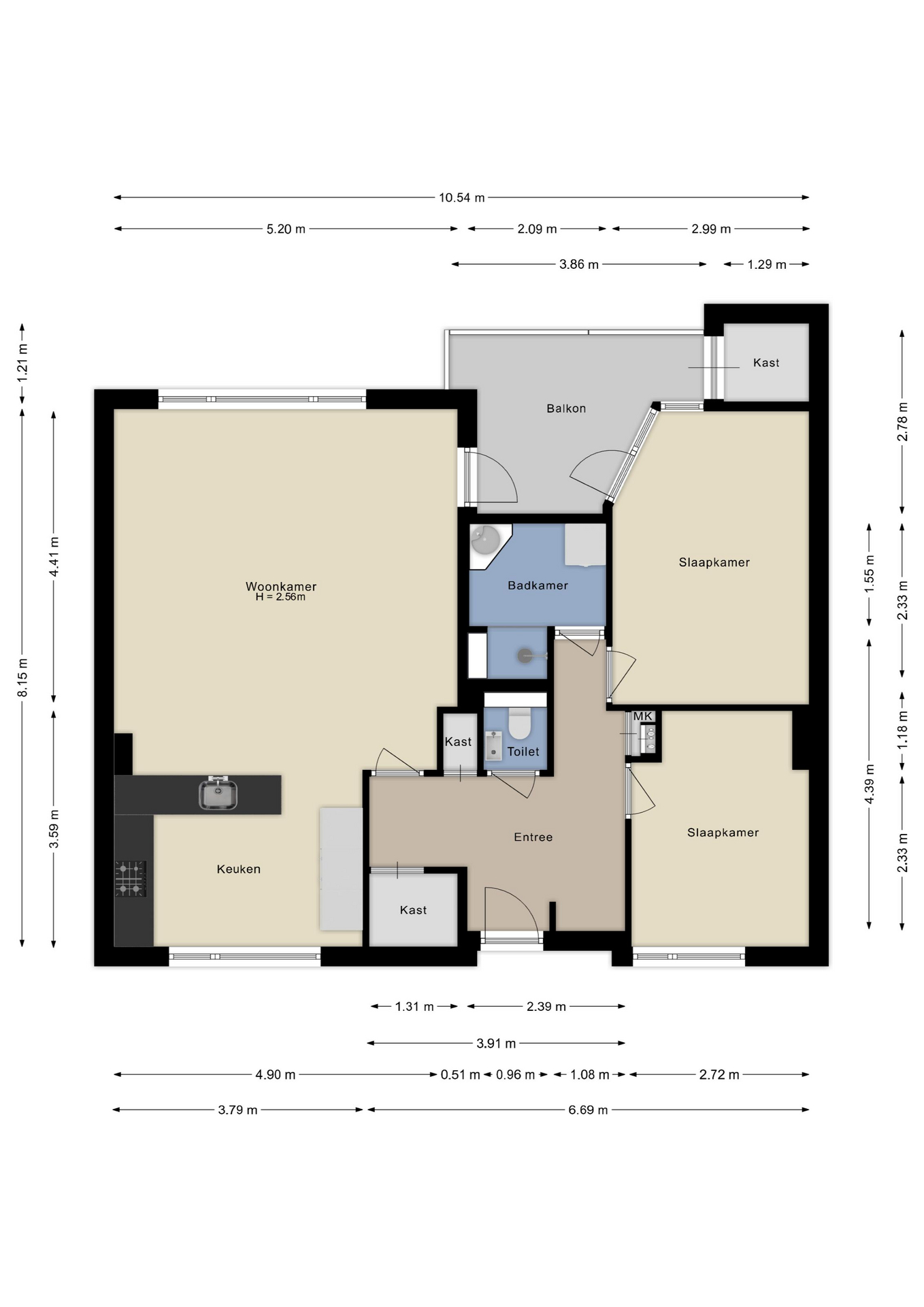 Plattegrond appartement