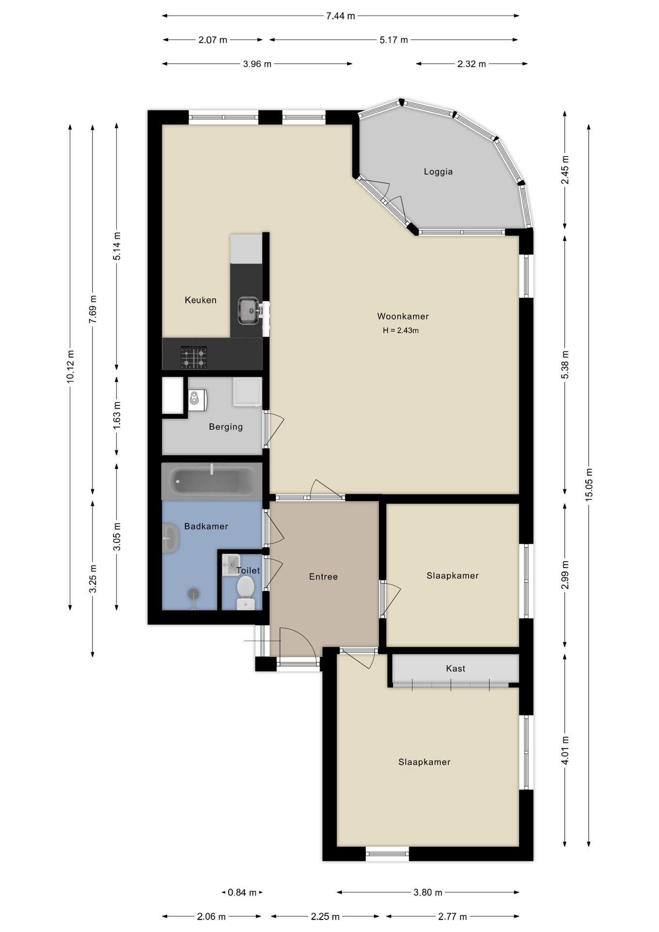 Plattegrond appartement
