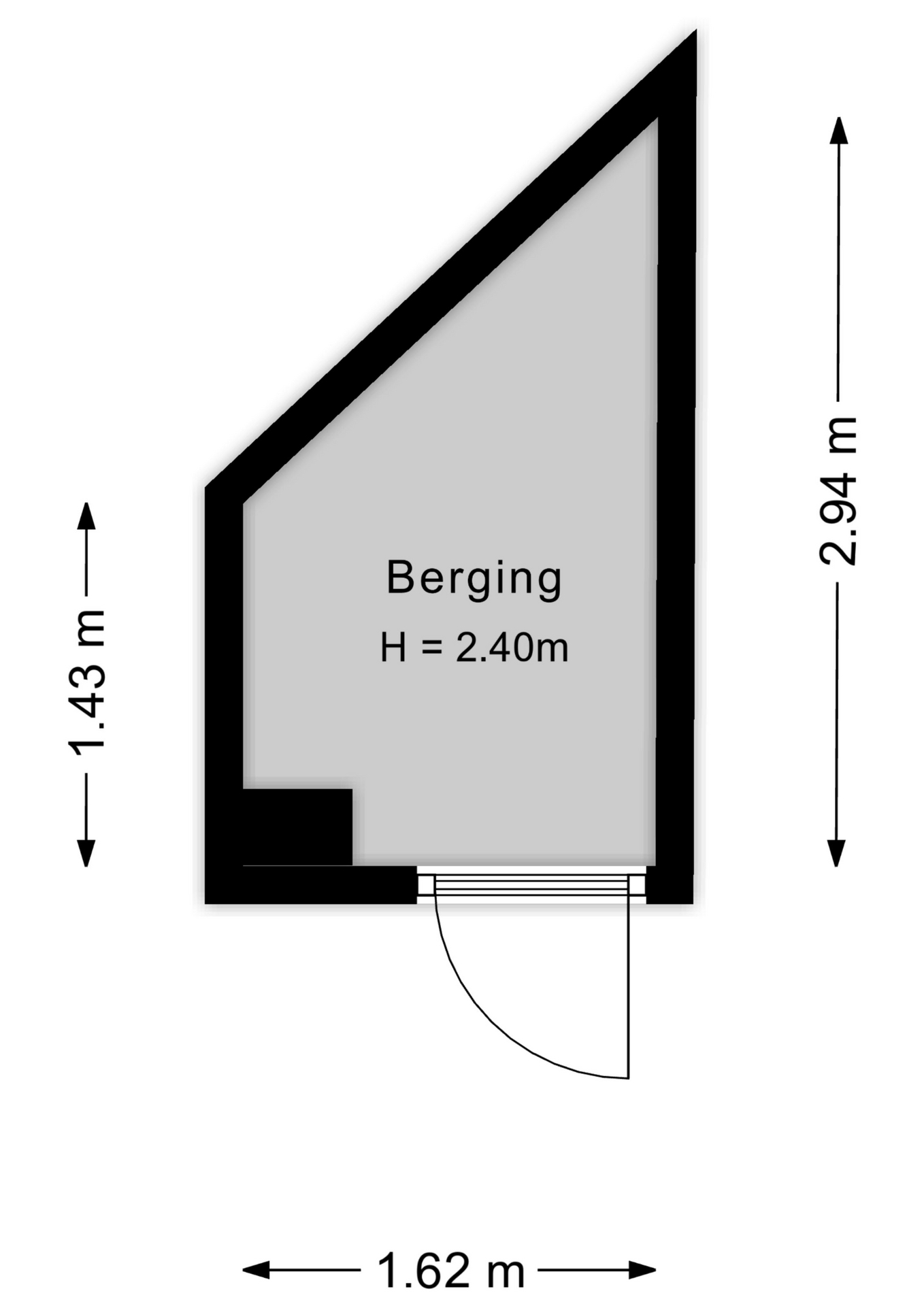 Plattegrond berging