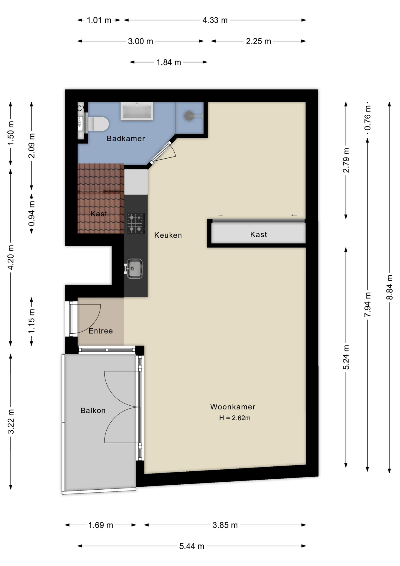 Plattegrond appartement