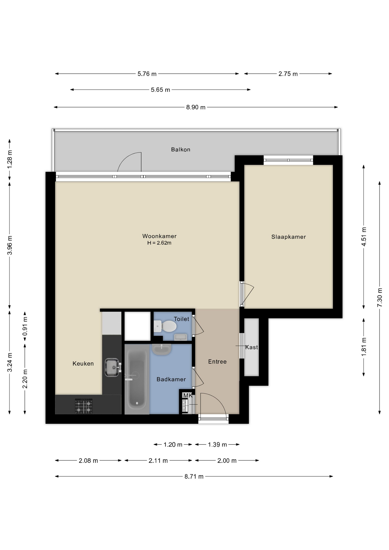 Plattegrond appartement