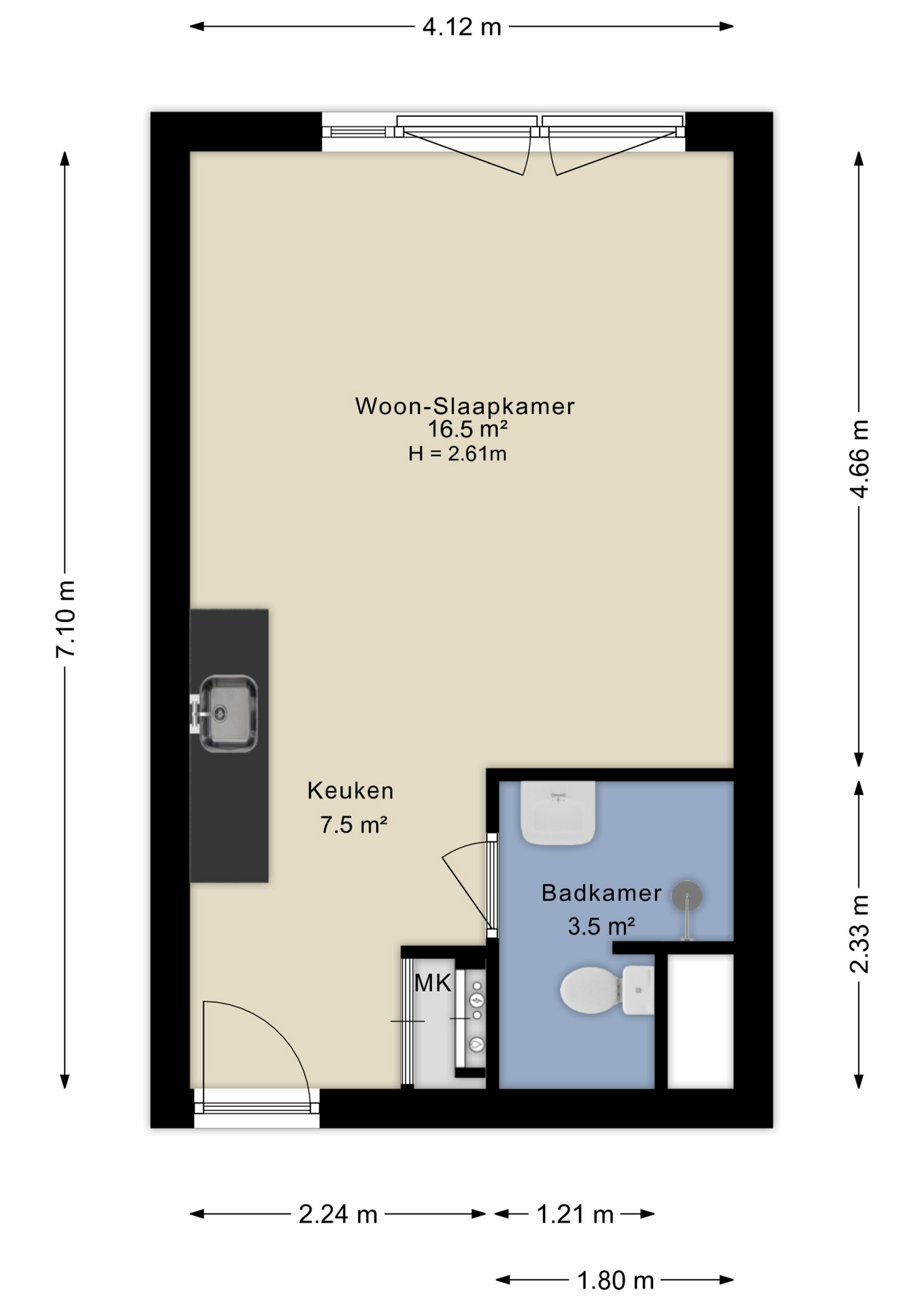 Plattegrond appartement