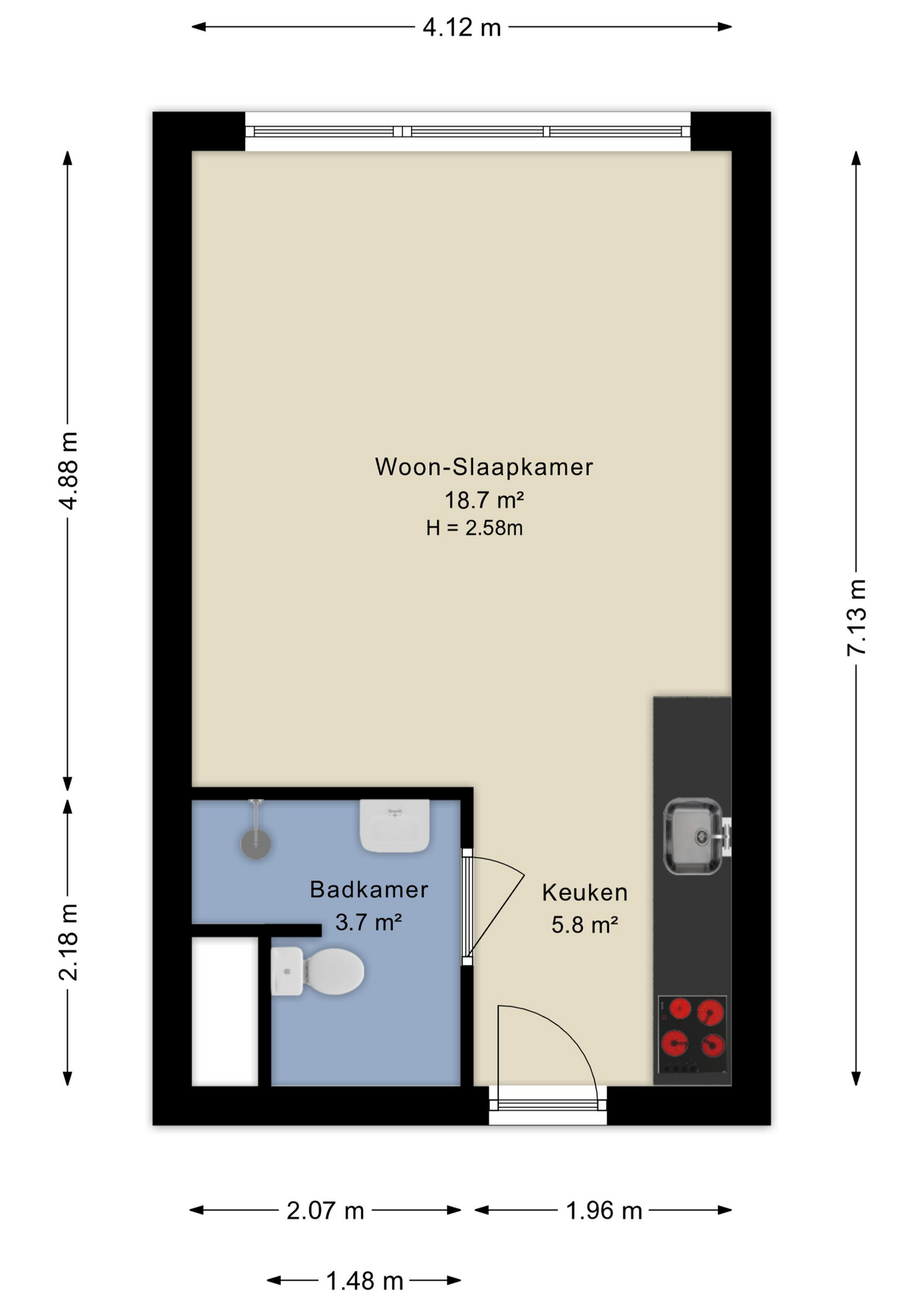 Plattegrond appartement