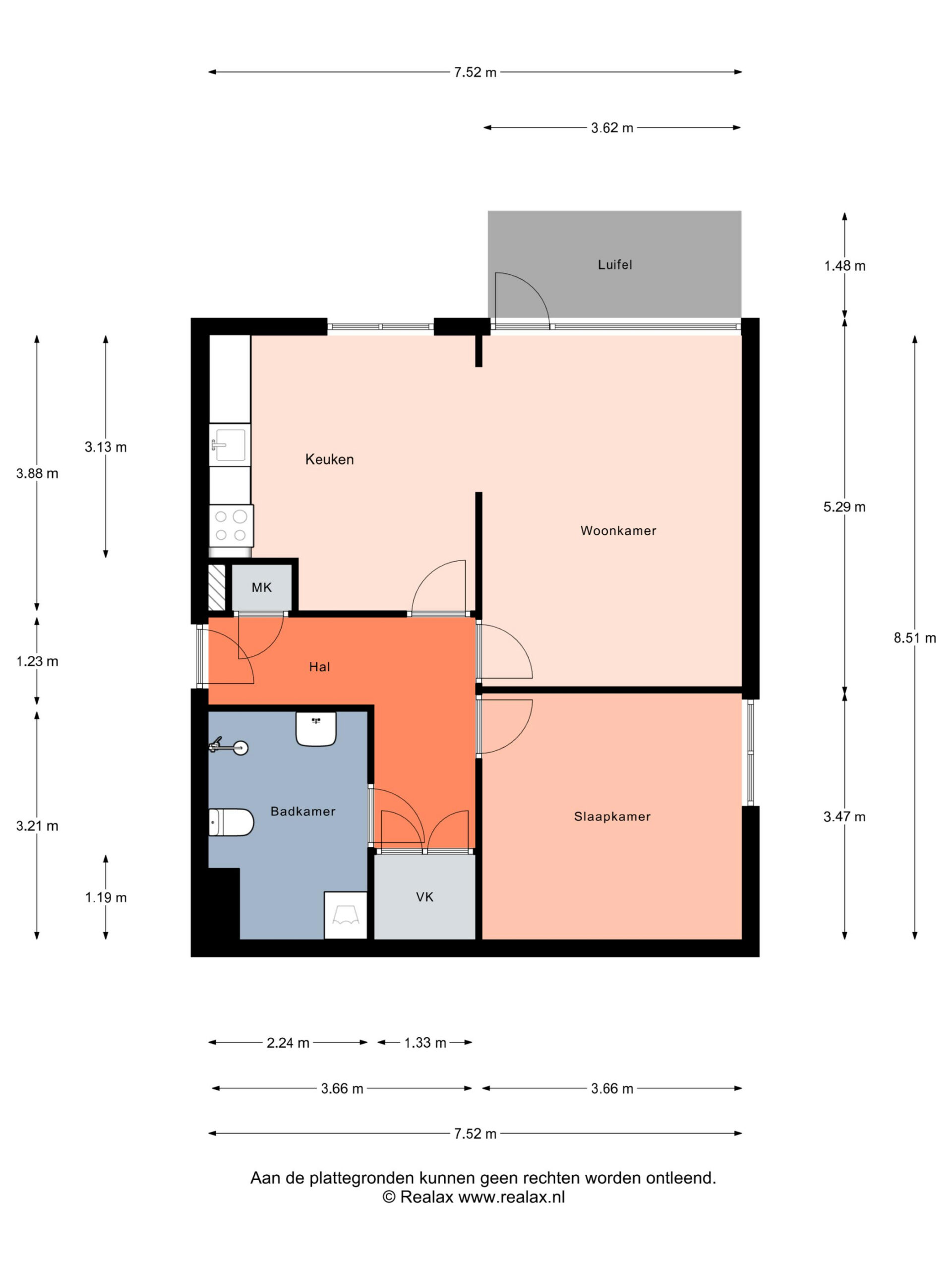 Plattegrond appartement