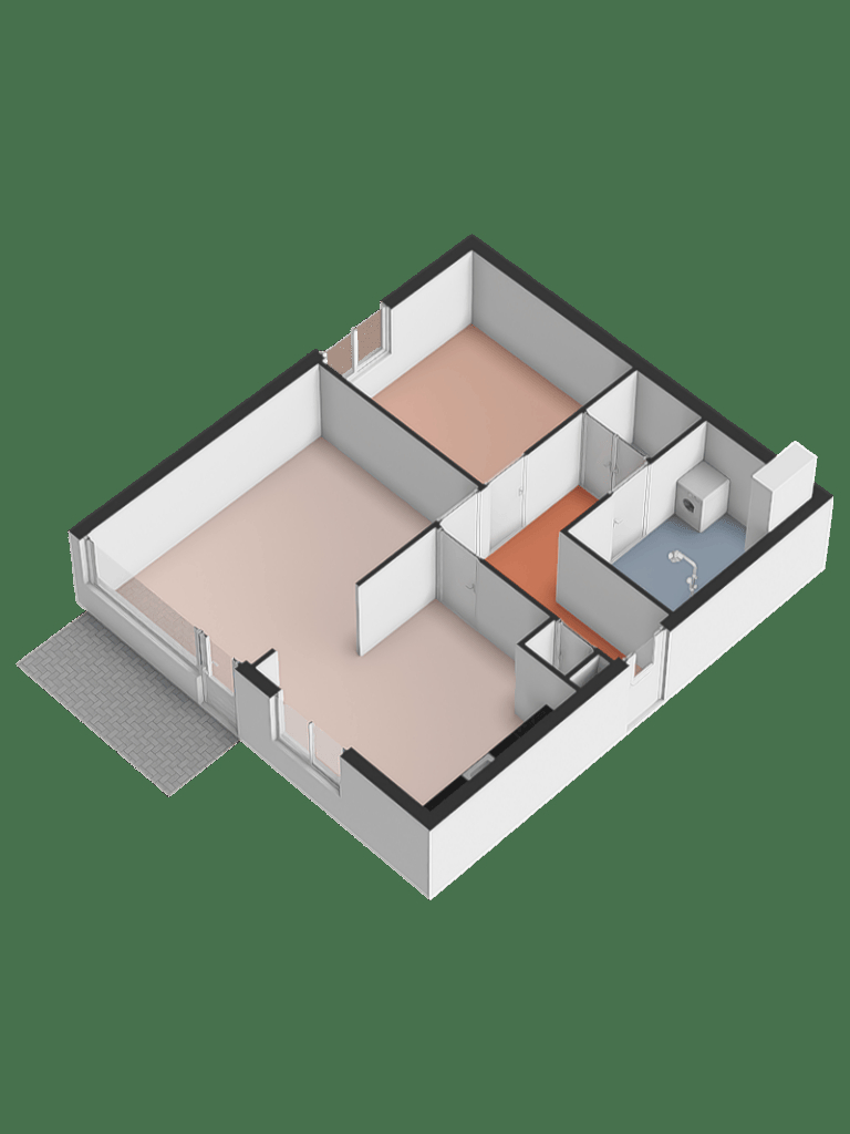 Plattegrond appartement 3D