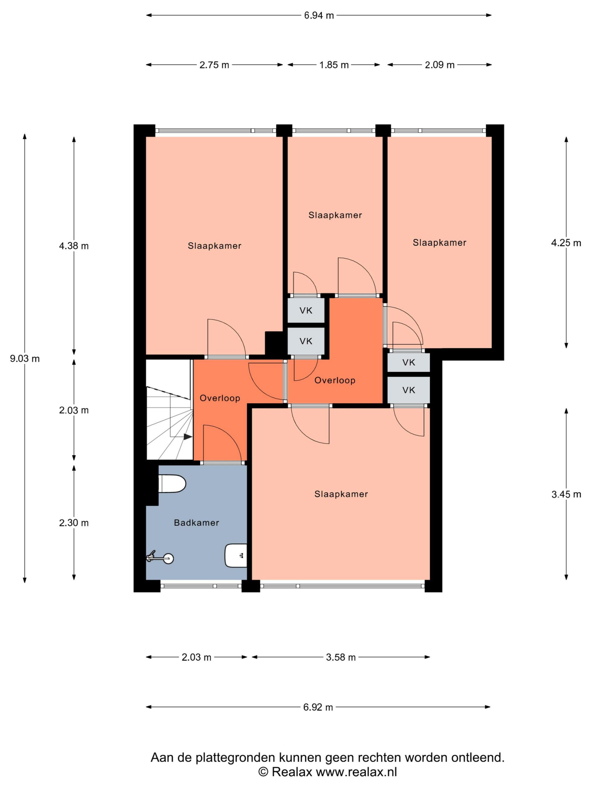 Plattegrond eerste verdieping