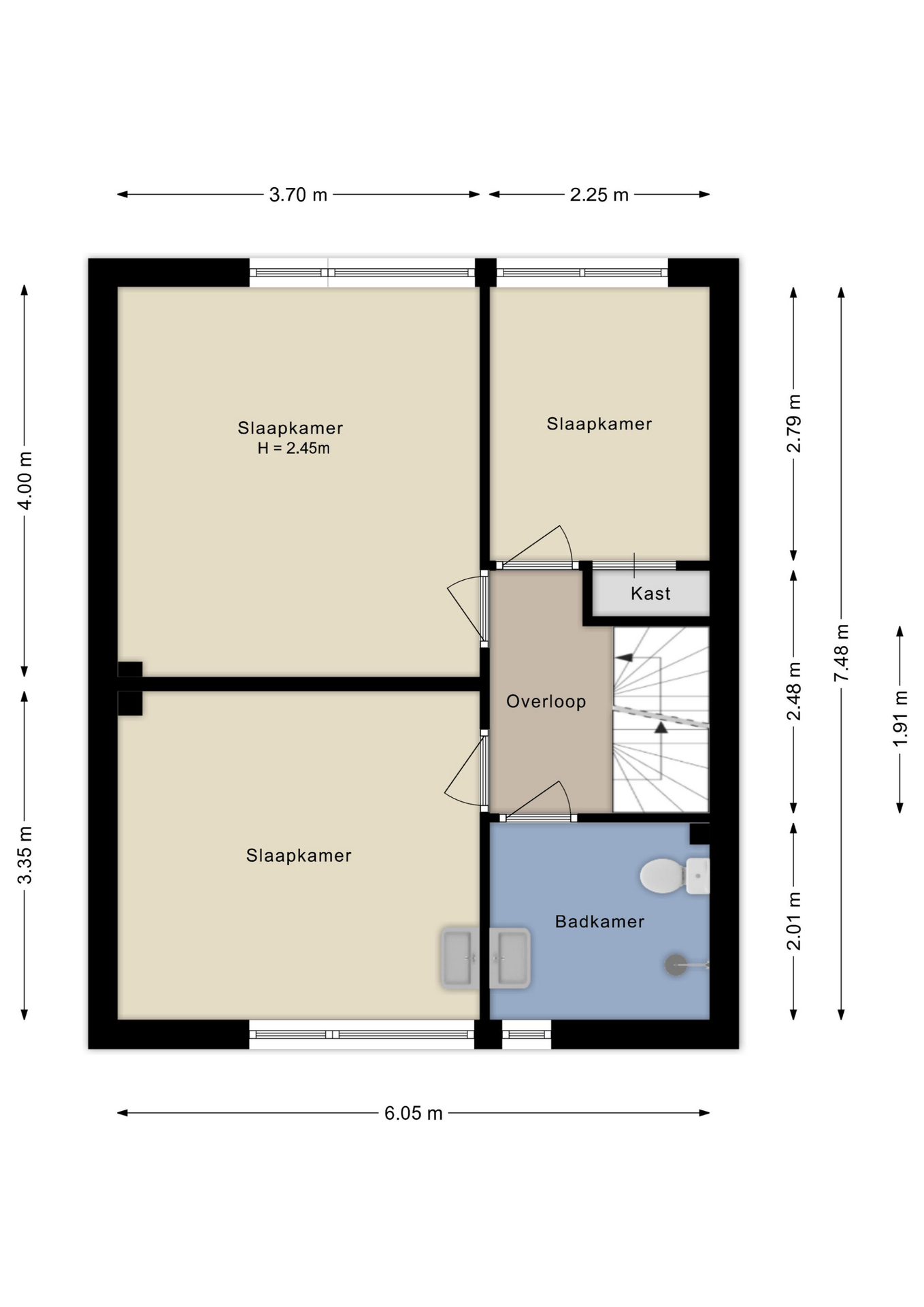 Plattegrond eerste verdieping